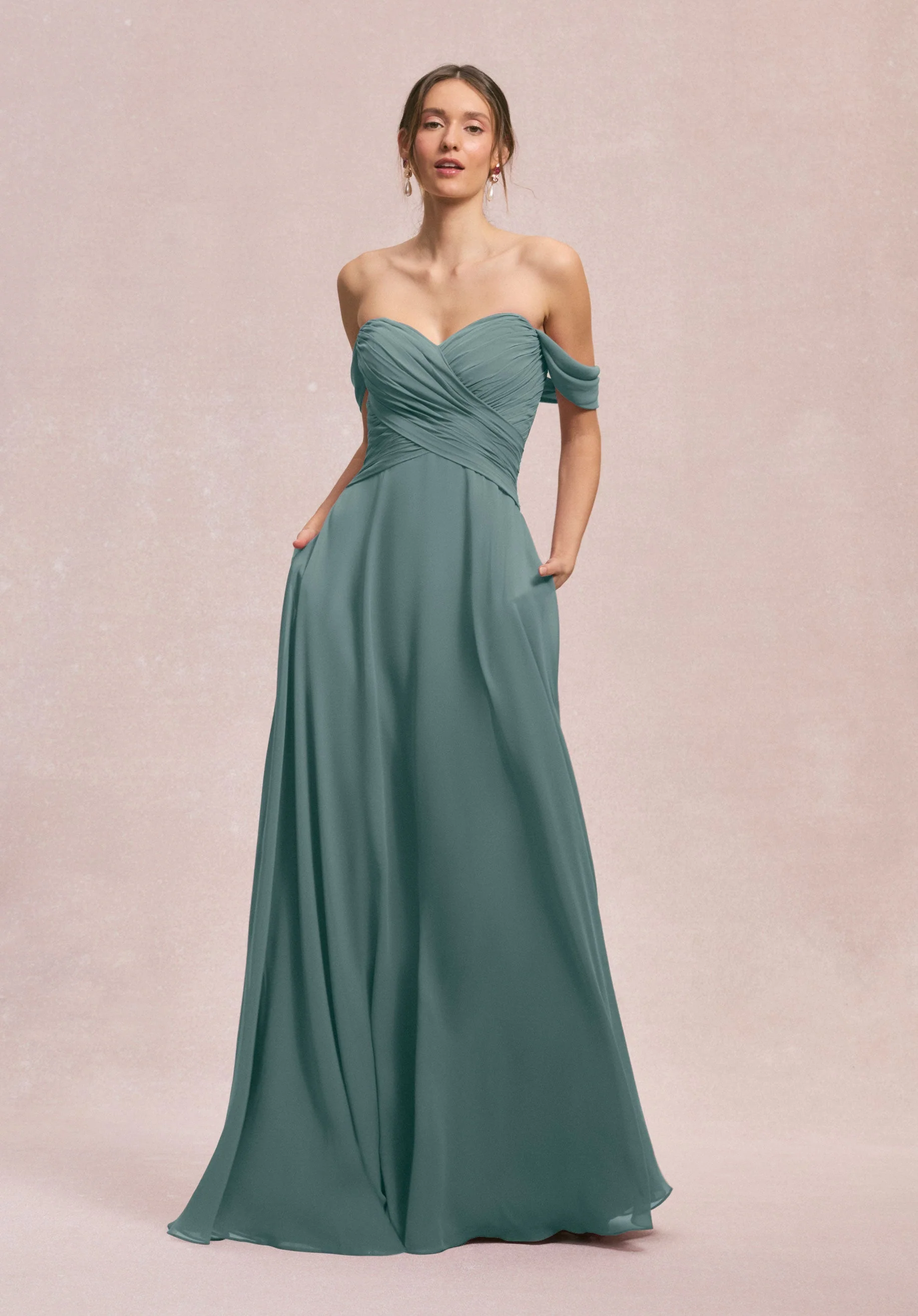 Ruched Sweetheart A-line Bridesmaid Dress - Image 25