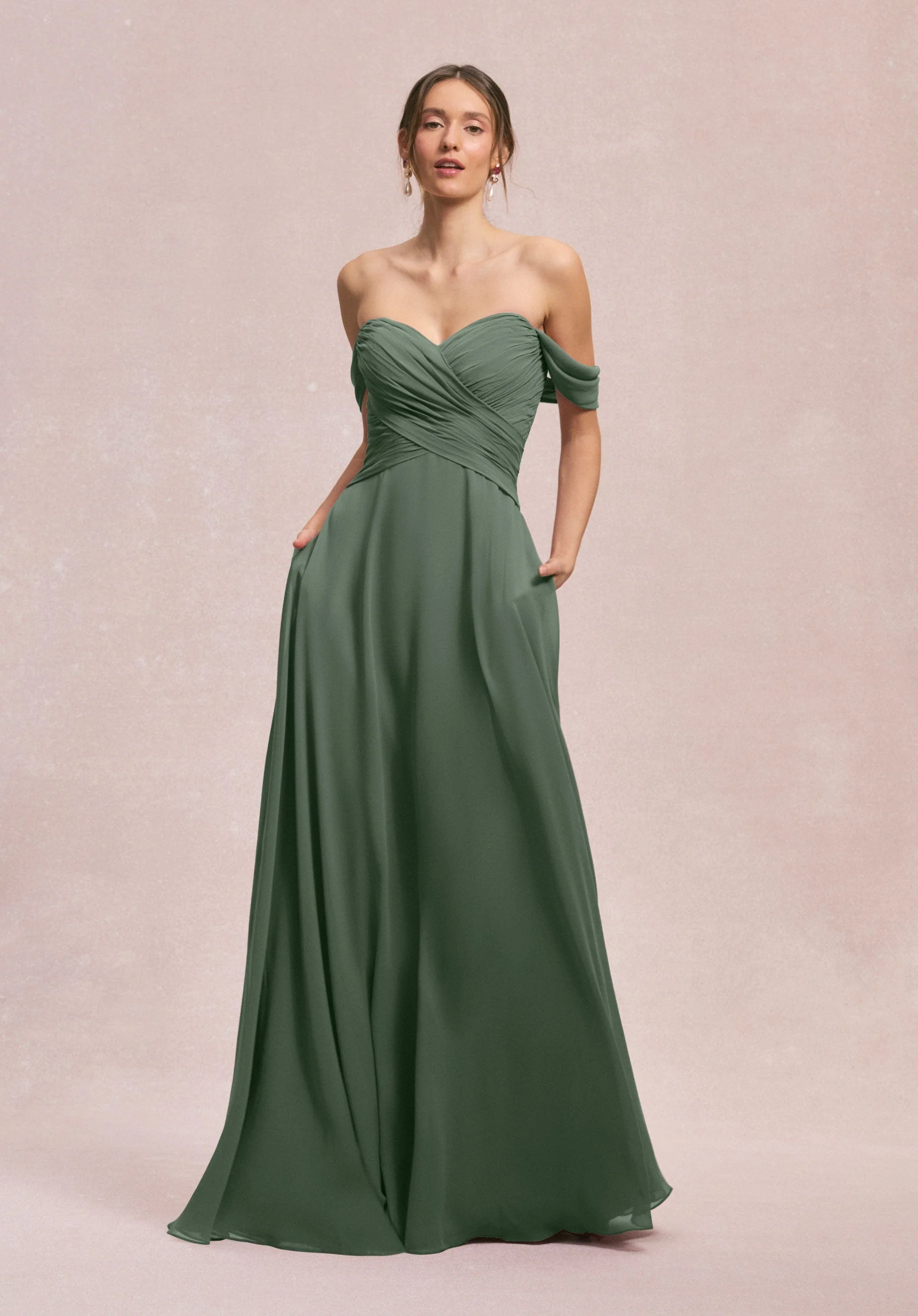 Ruched Sweetheart A-line Bridesmaid Dress - Image 39