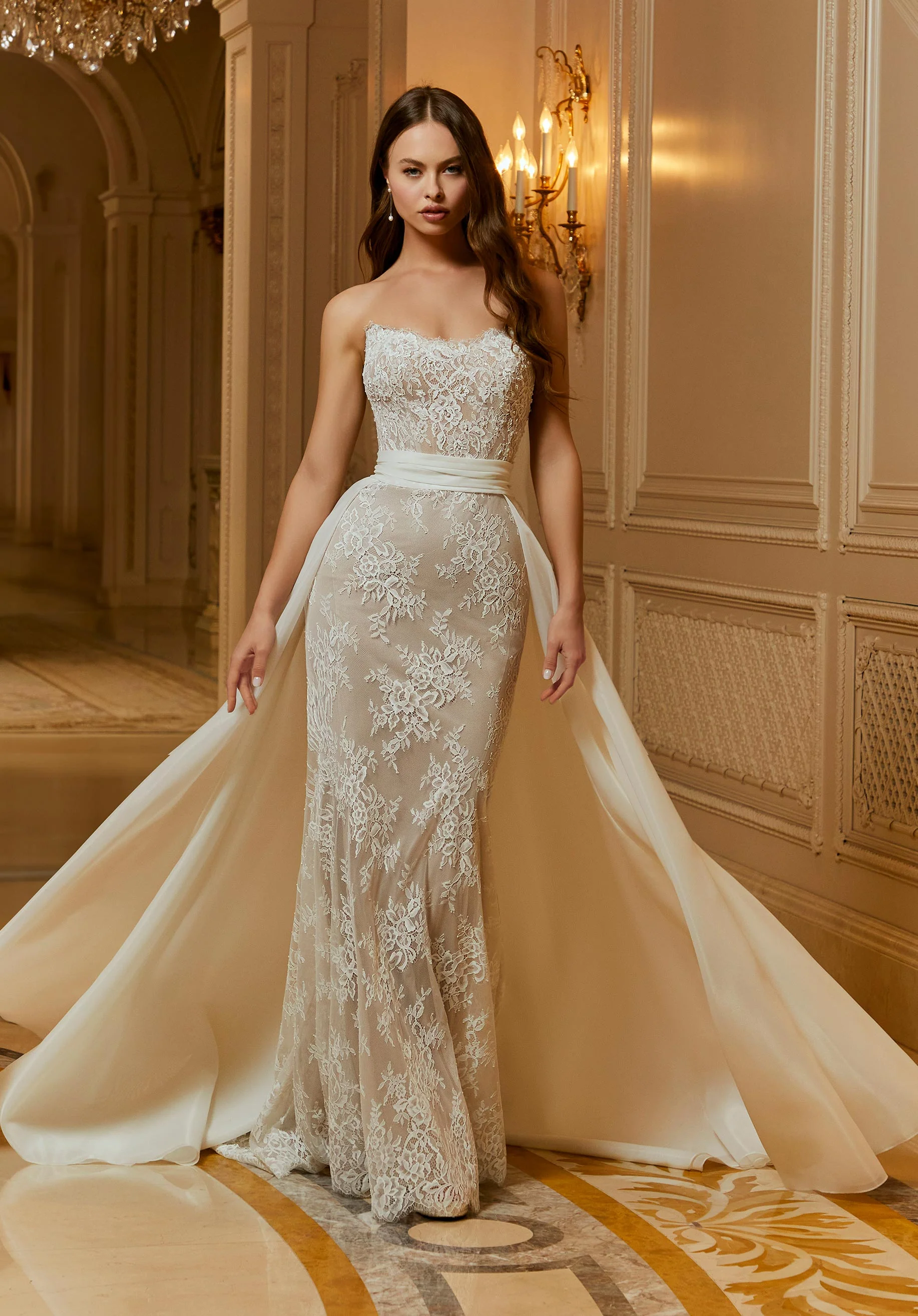 Satin Organza Overskirt