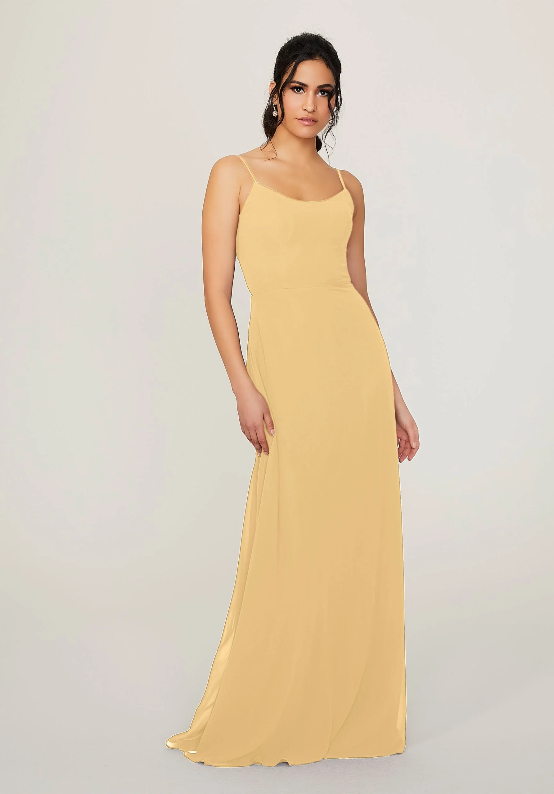 Scoop Neck Chiffon Bridesmaid Dress - Image 10