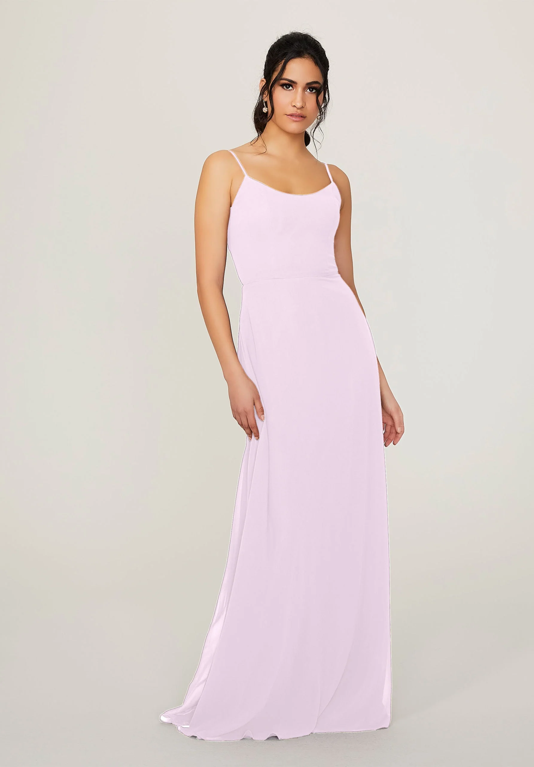 Scoop Neck Chiffon Bridesmaid Dress - Image 12