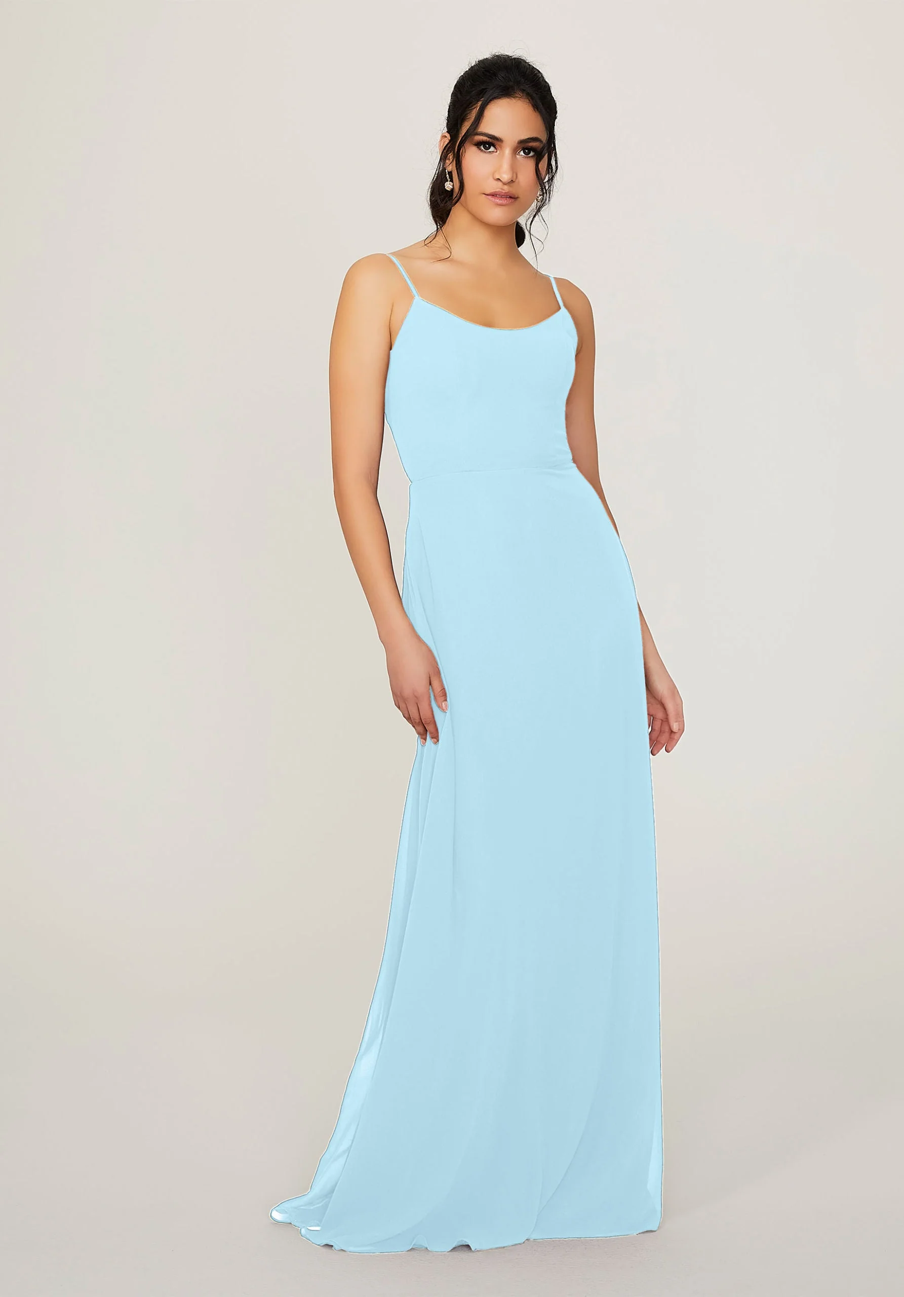 Scoop Neck Chiffon Bridesmaid Dress - Image 14