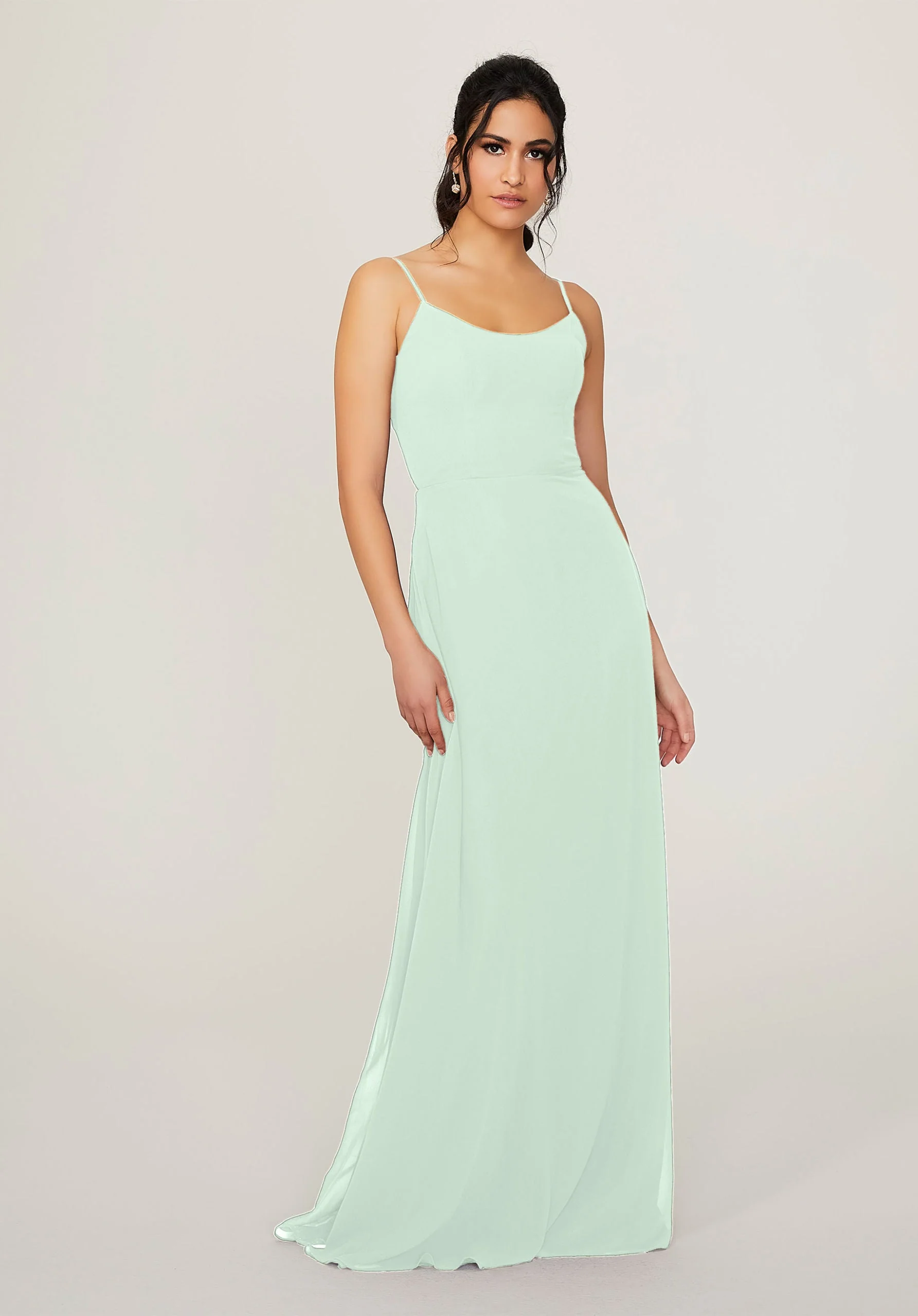 Scoop Neck Chiffon Bridesmaid Dress - Image 15
