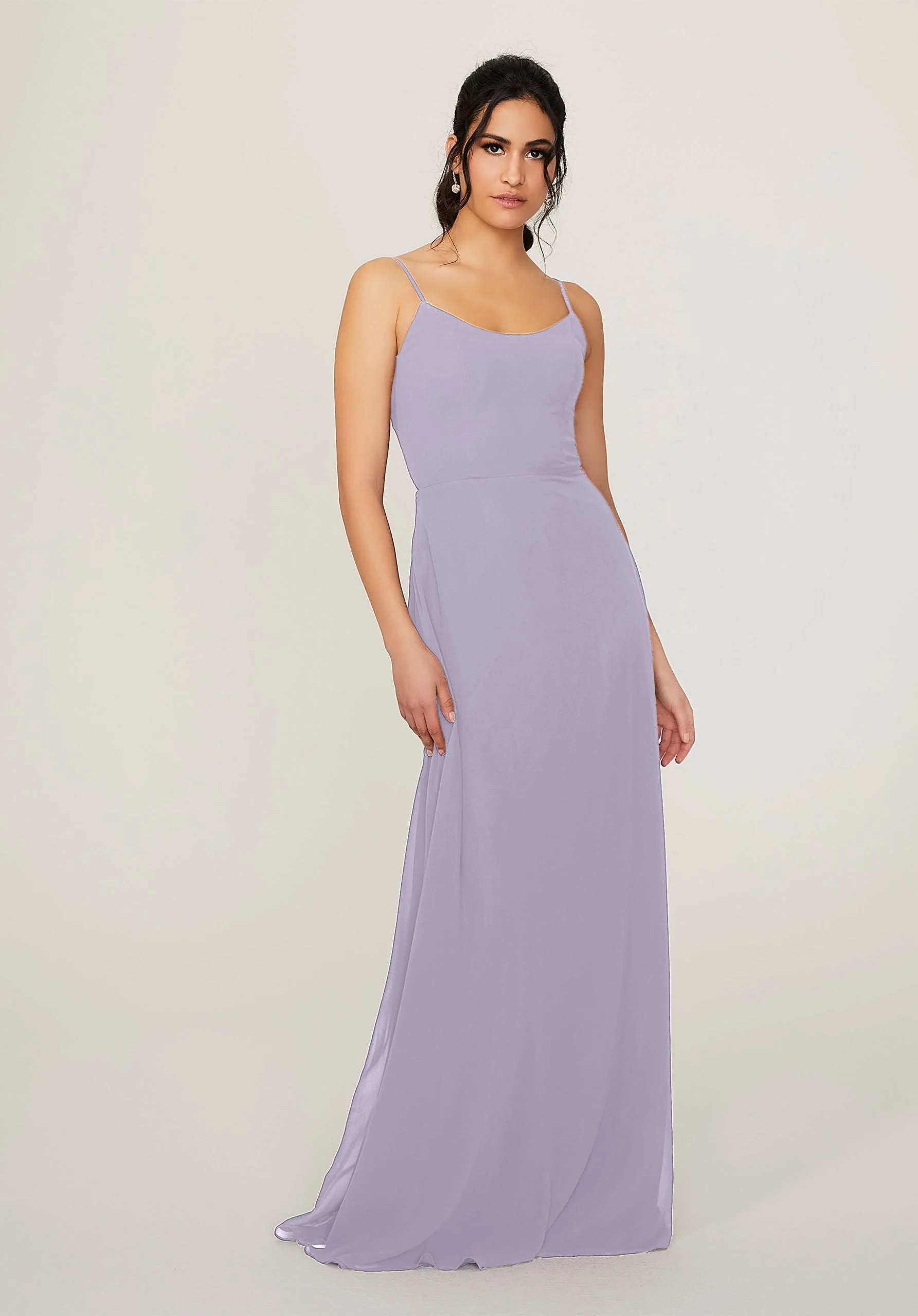 Scoop Neck Chiffon Bridesmaid Dress - Image 16