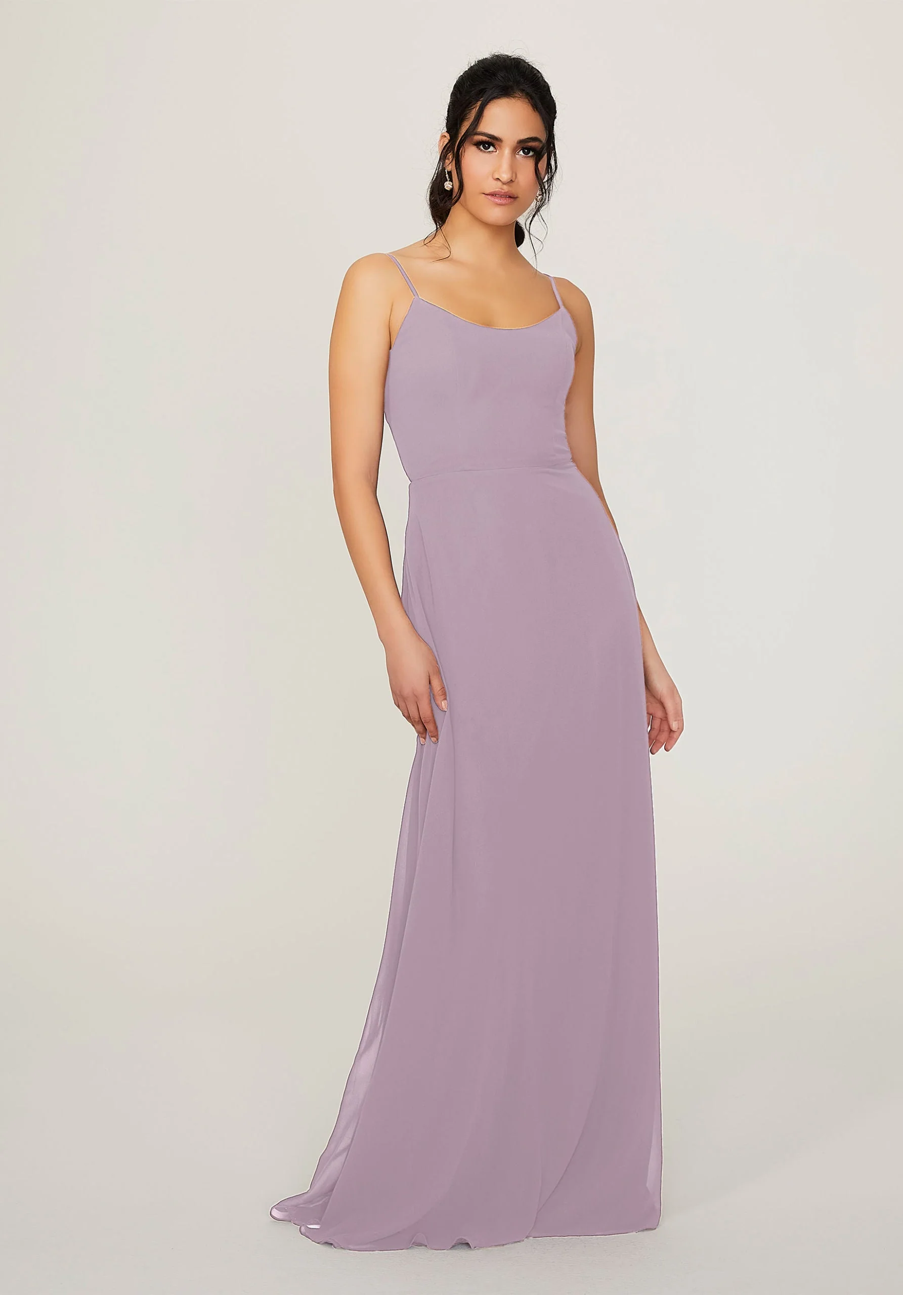 Scoop Neck Chiffon Bridesmaid Dress - Image 17