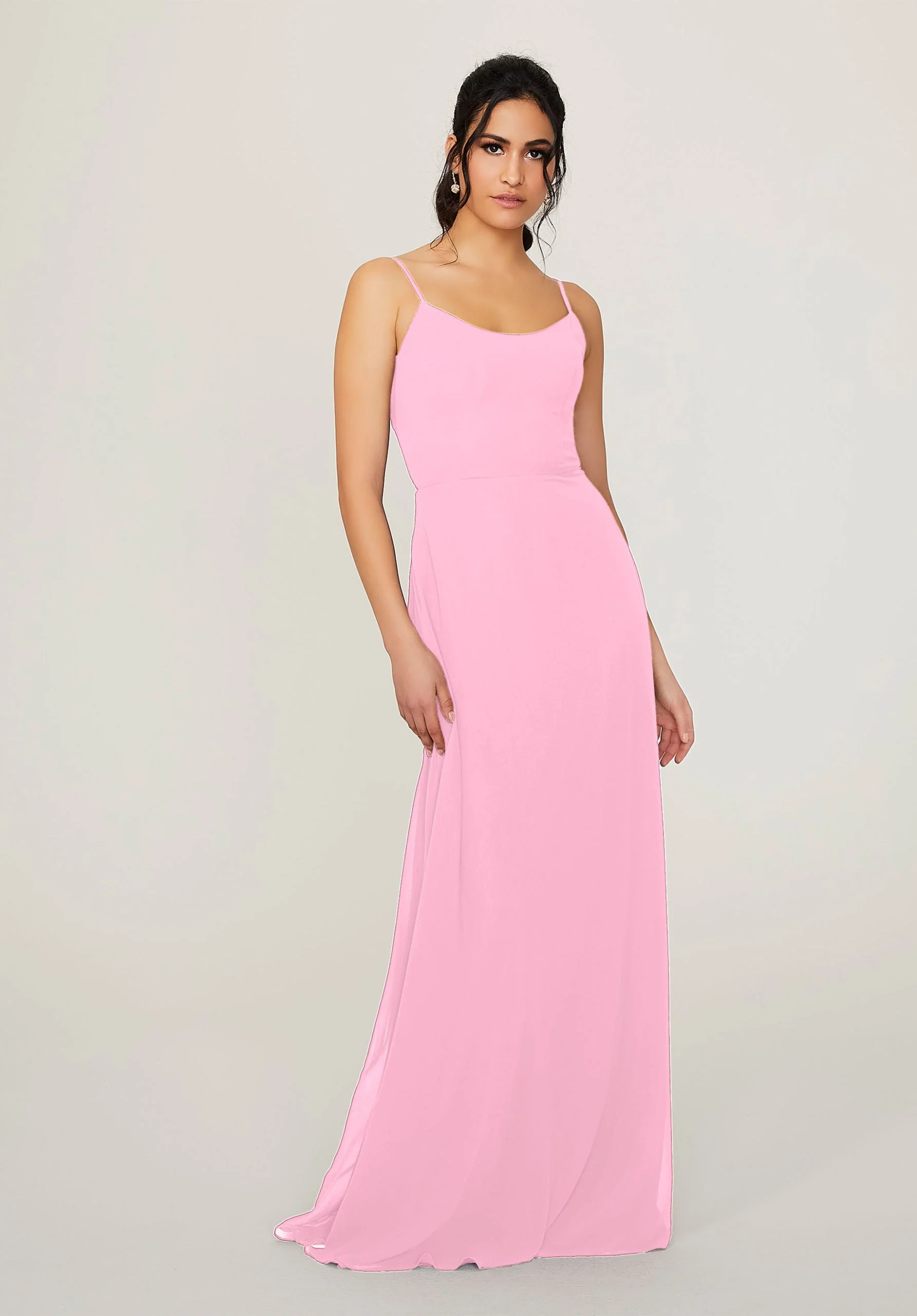 Scoop Neck Chiffon Bridesmaid Dress - Image 19