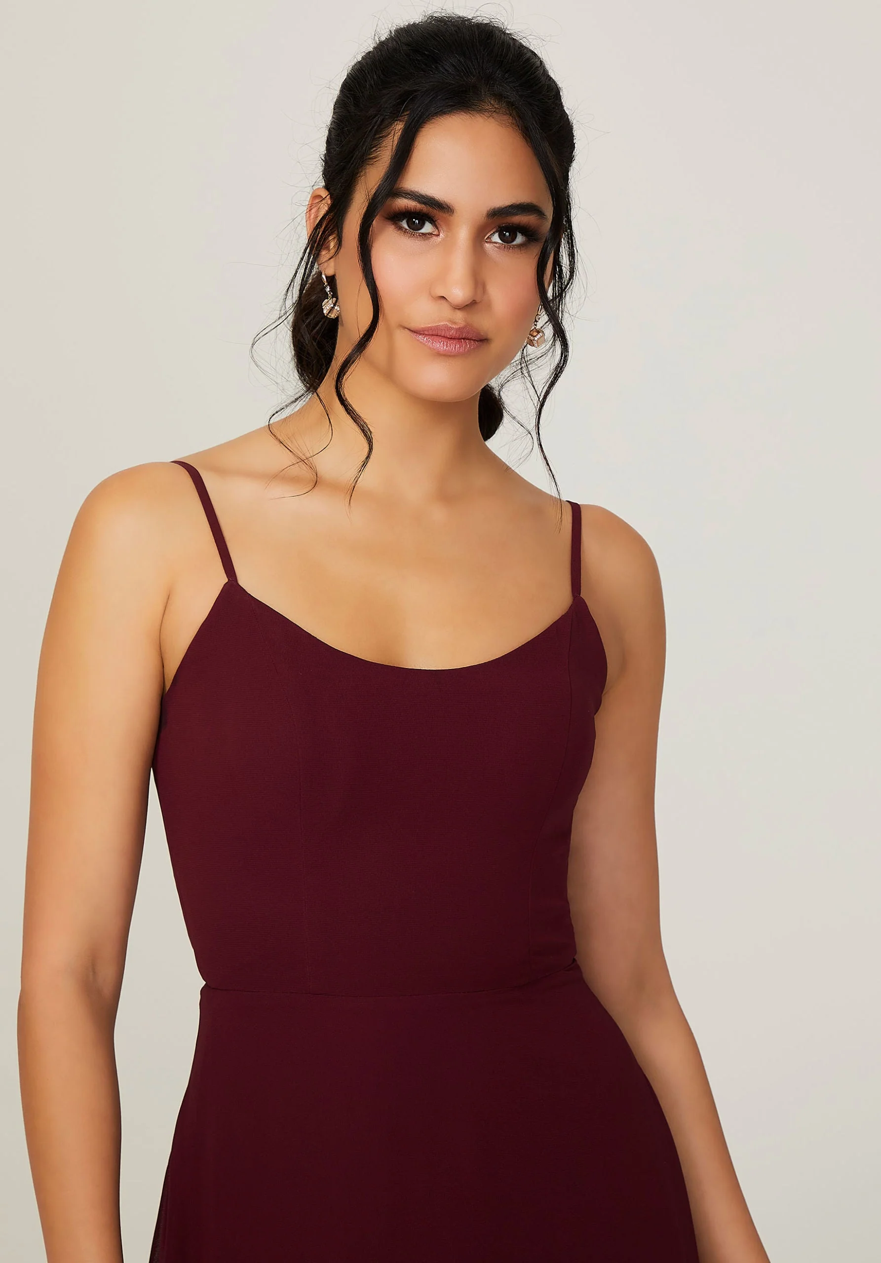 Scoop Neck Chiffon Bridesmaid Dress - Image 2