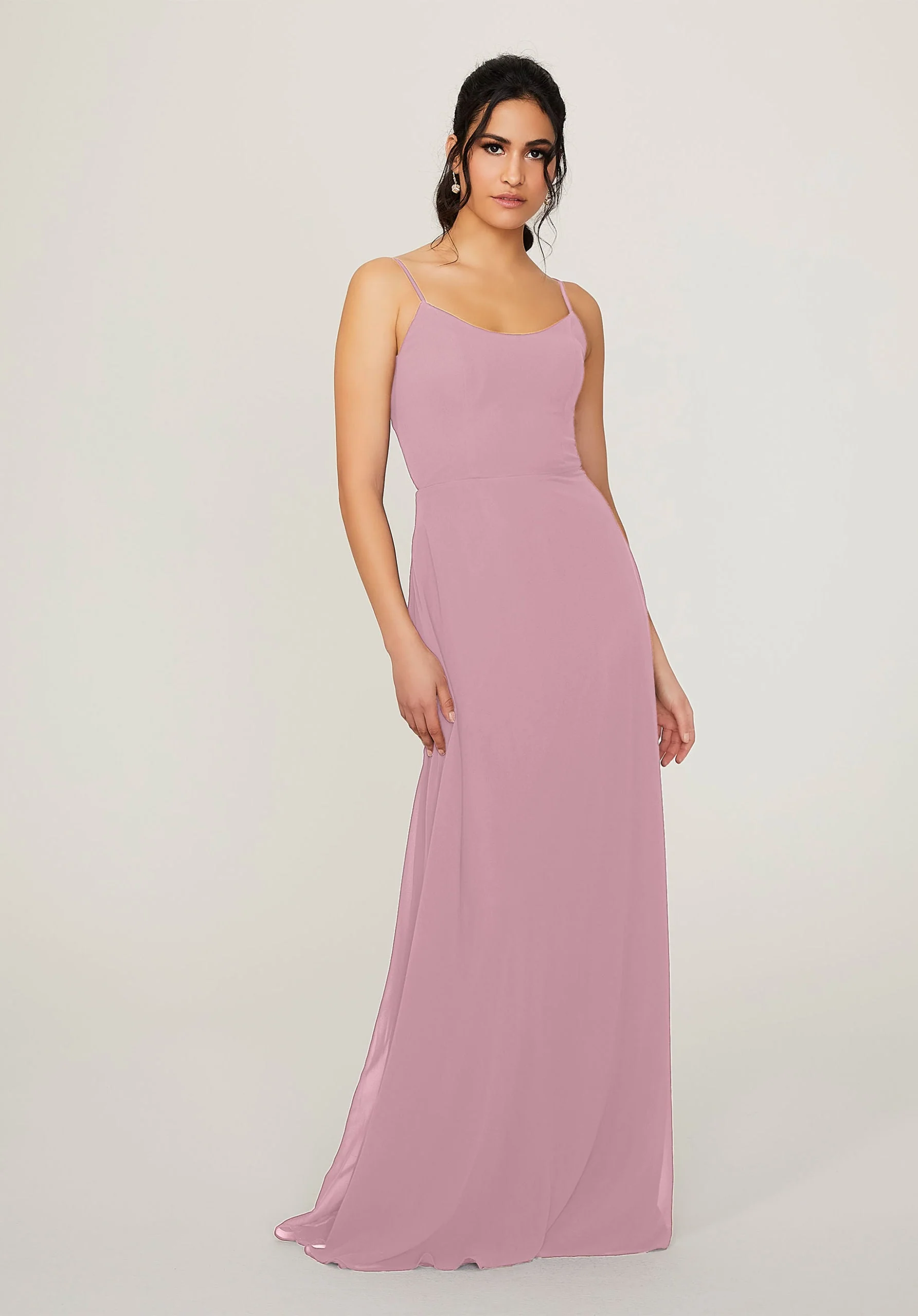 Scoop Neck Chiffon Bridesmaid Dress - Image 20