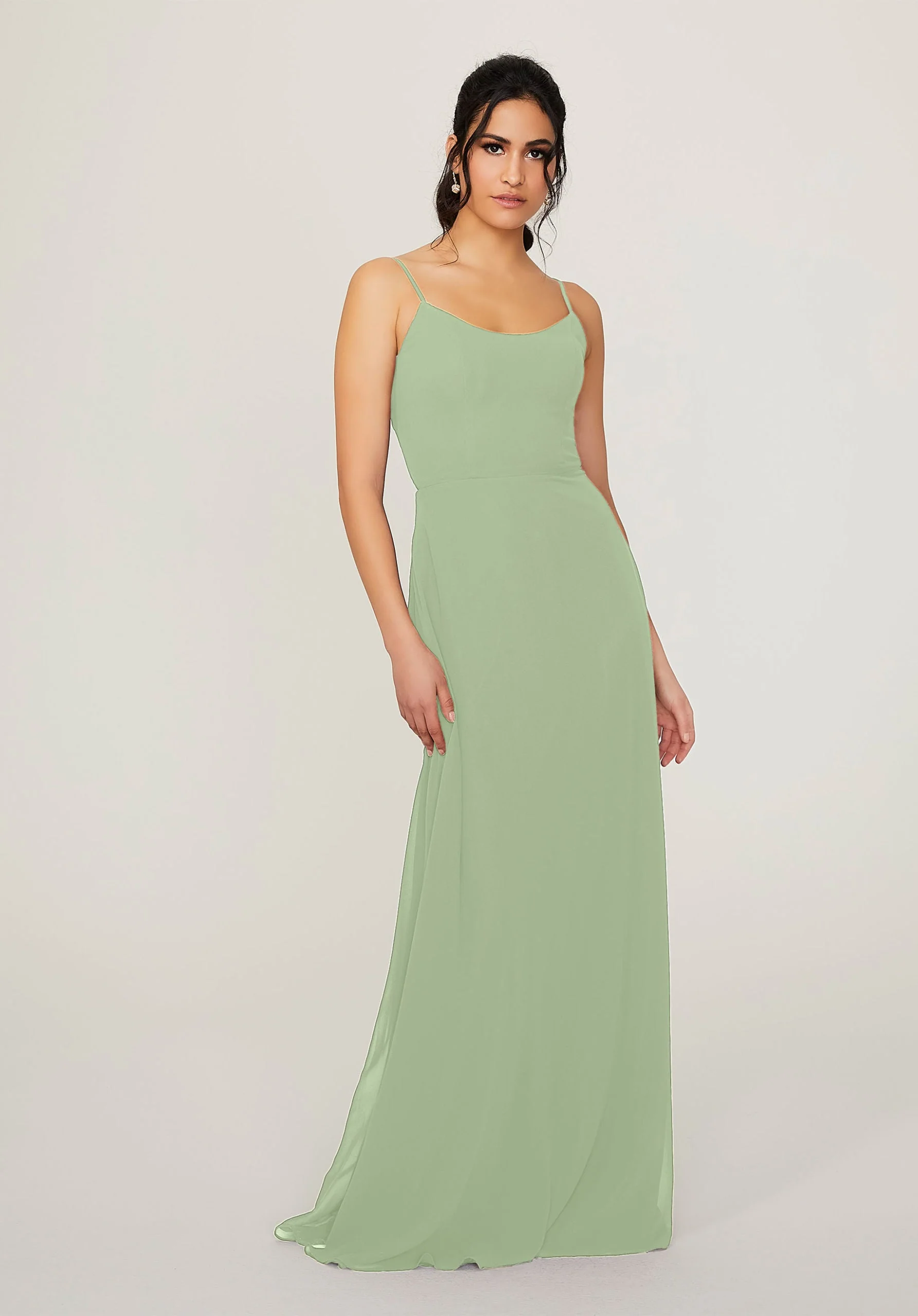 Scoop Neck Chiffon Bridesmaid Dress - Image 23