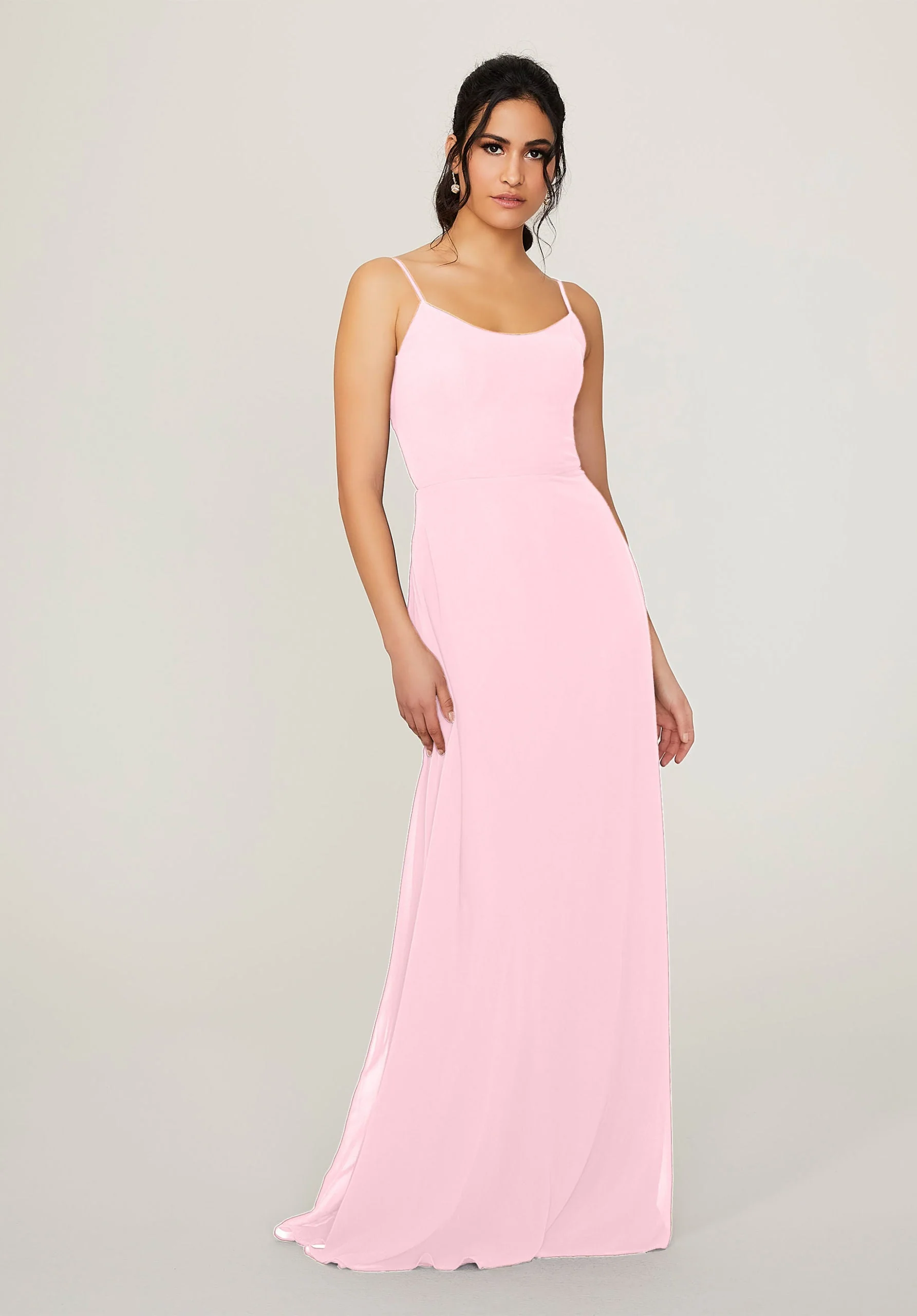 Scoop Neck Chiffon Bridesmaid Dress - Image 24