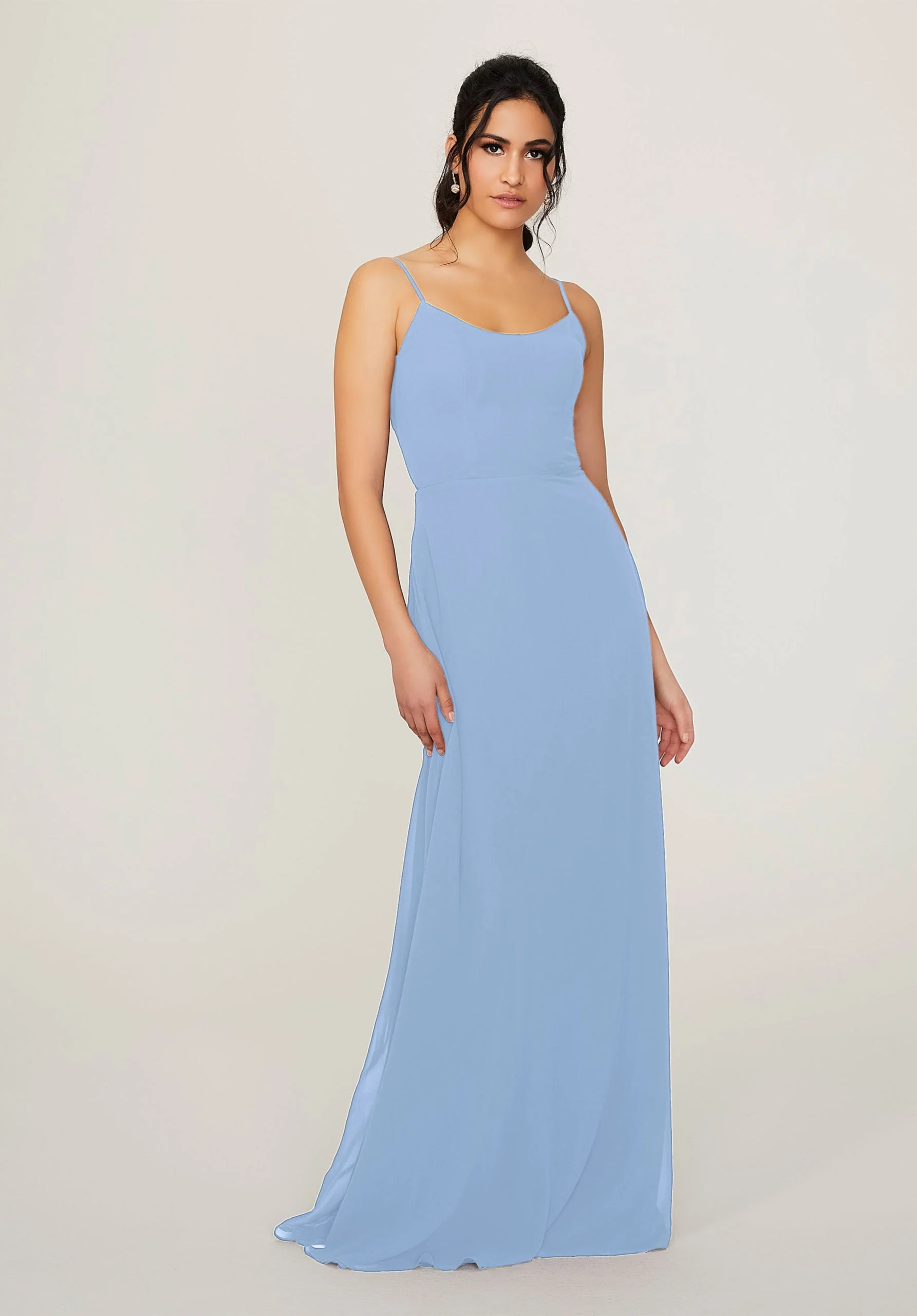 Scoop Neck Chiffon Bridesmaid Dress - Image 28