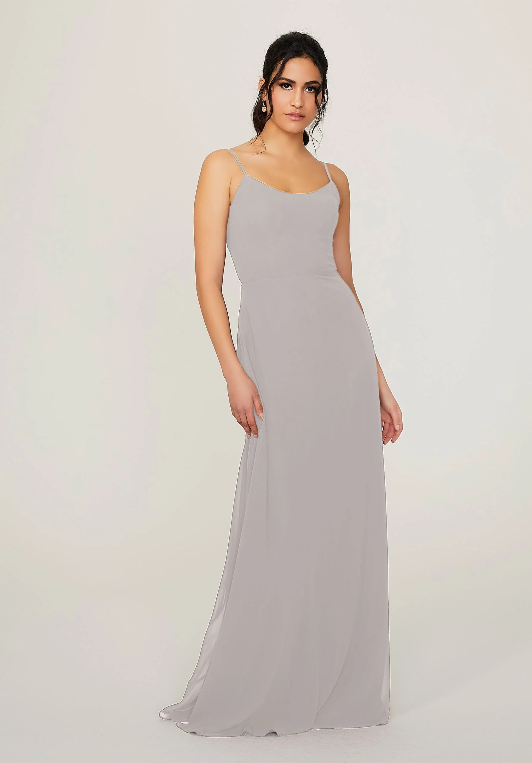 Scoop Neck Chiffon Bridesmaid Dress - Image 43