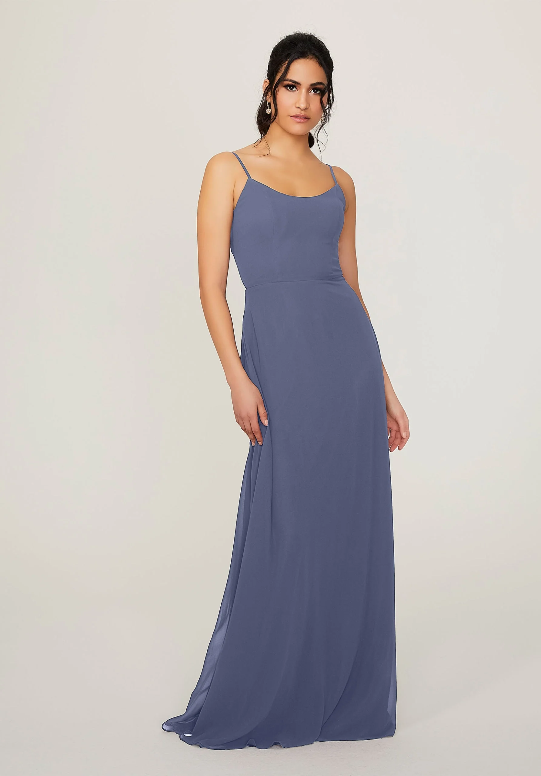 Scoop Neck Chiffon Bridesmaid Dress - Image 46