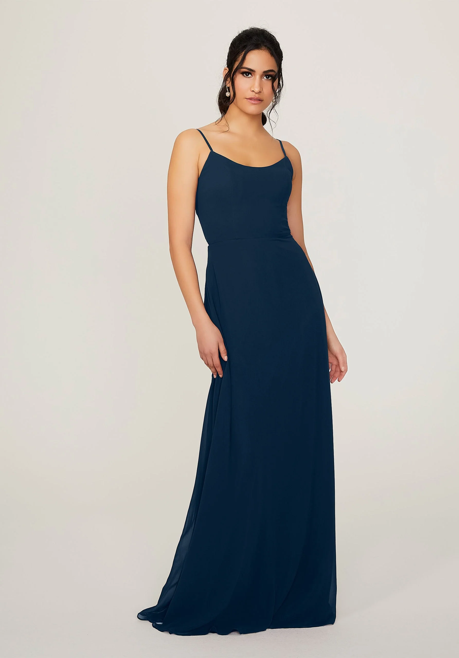 Scoop Neck Chiffon Bridesmaid Dress - Image 47