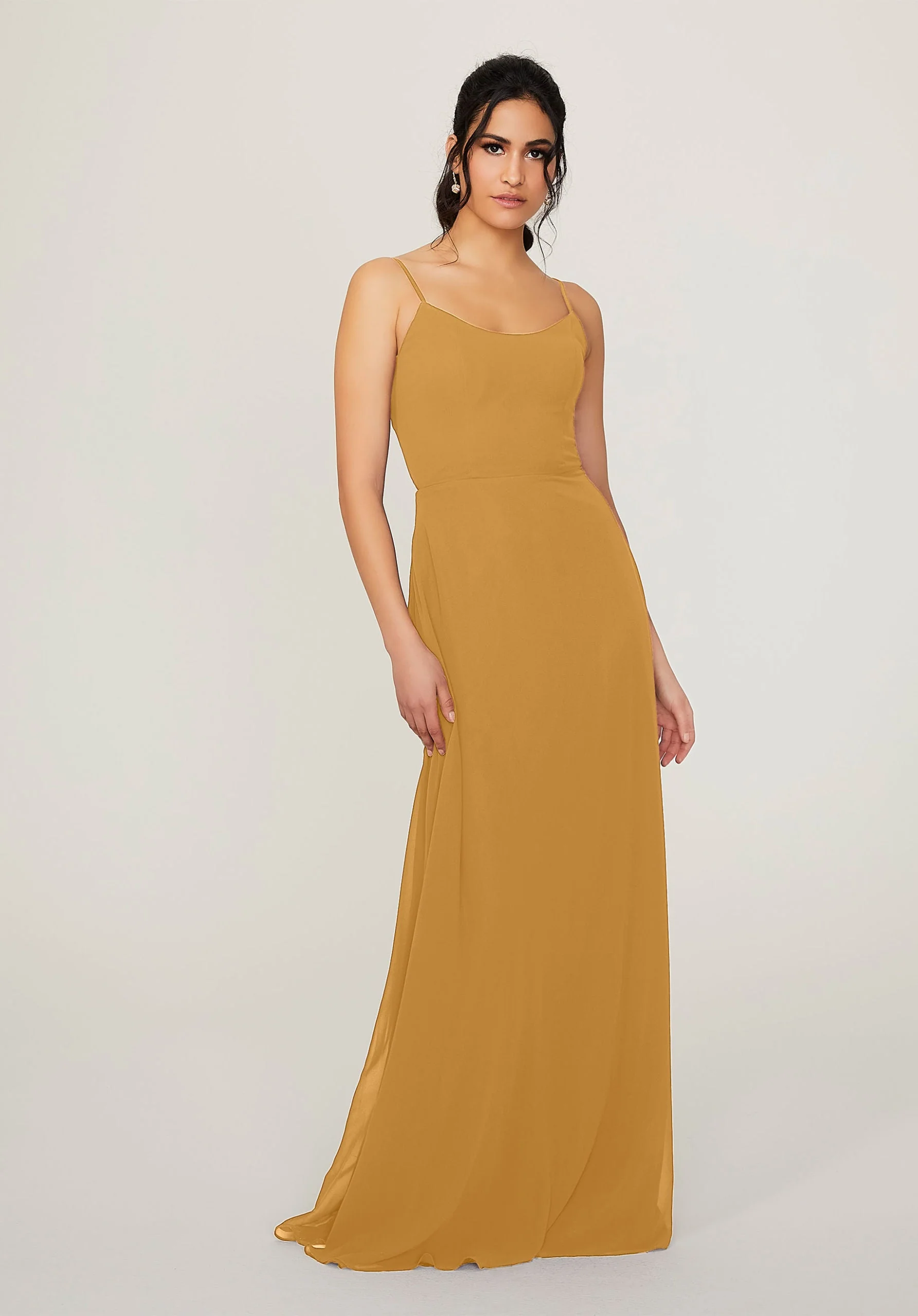 Scoop Neck Chiffon Bridesmaid Dress - Image 49