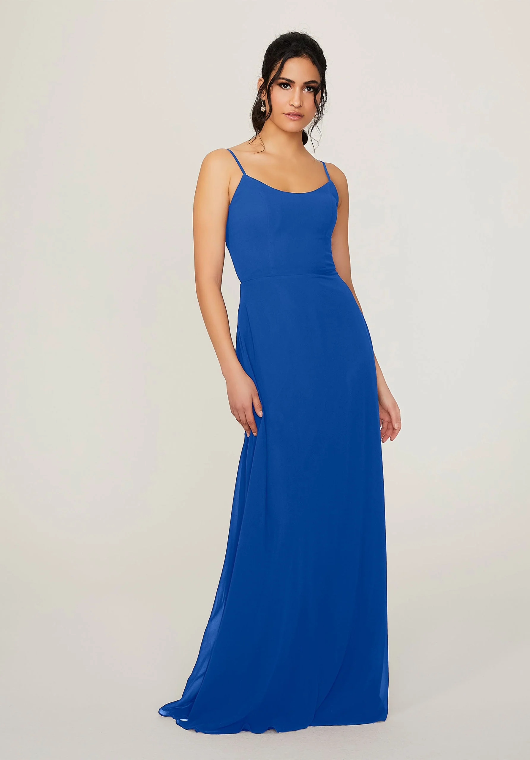 Scoop Neck Chiffon Bridesmaid Dress - Image 54