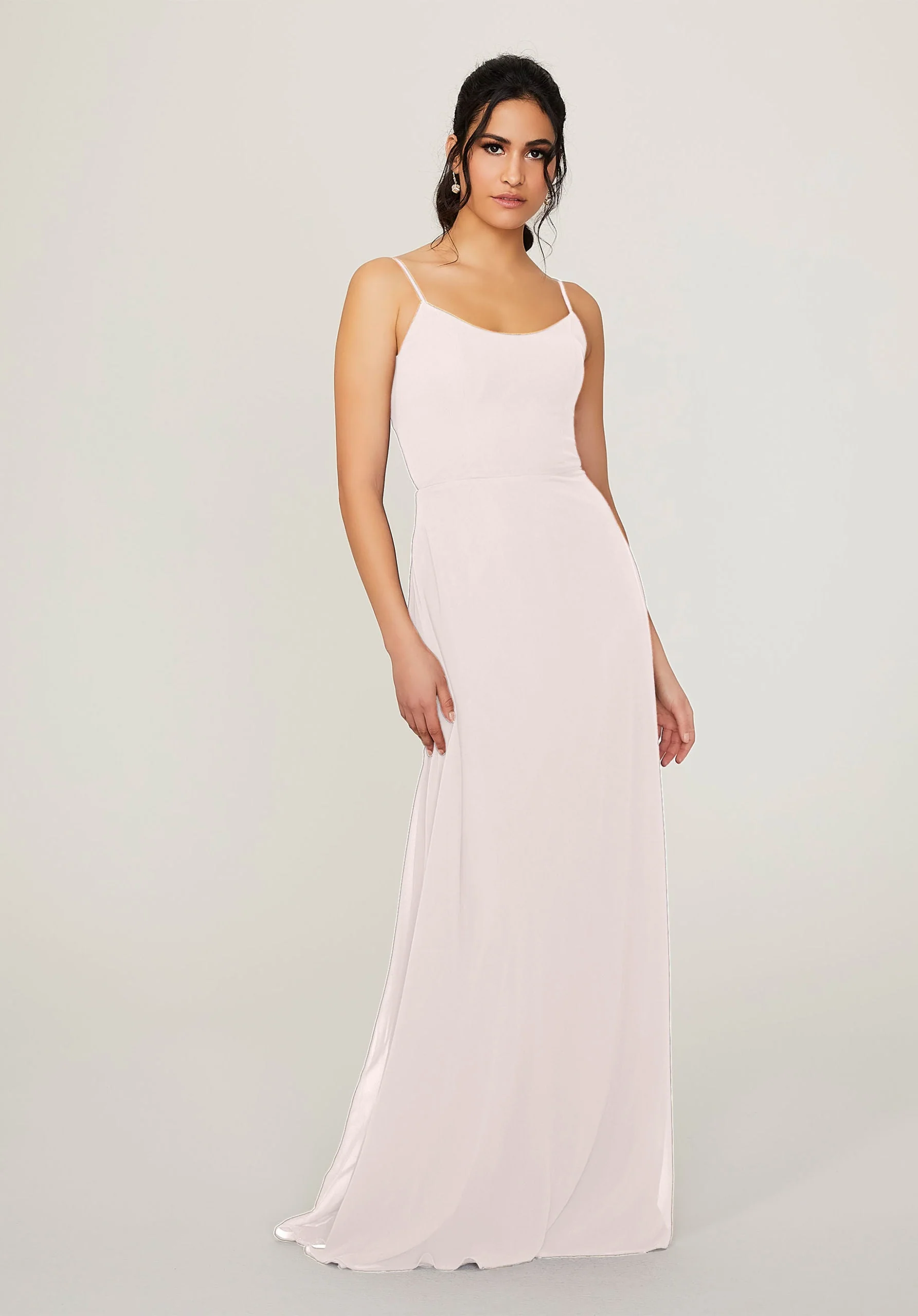 Scoop Neck Chiffon Bridesmaid Dress - Image 7