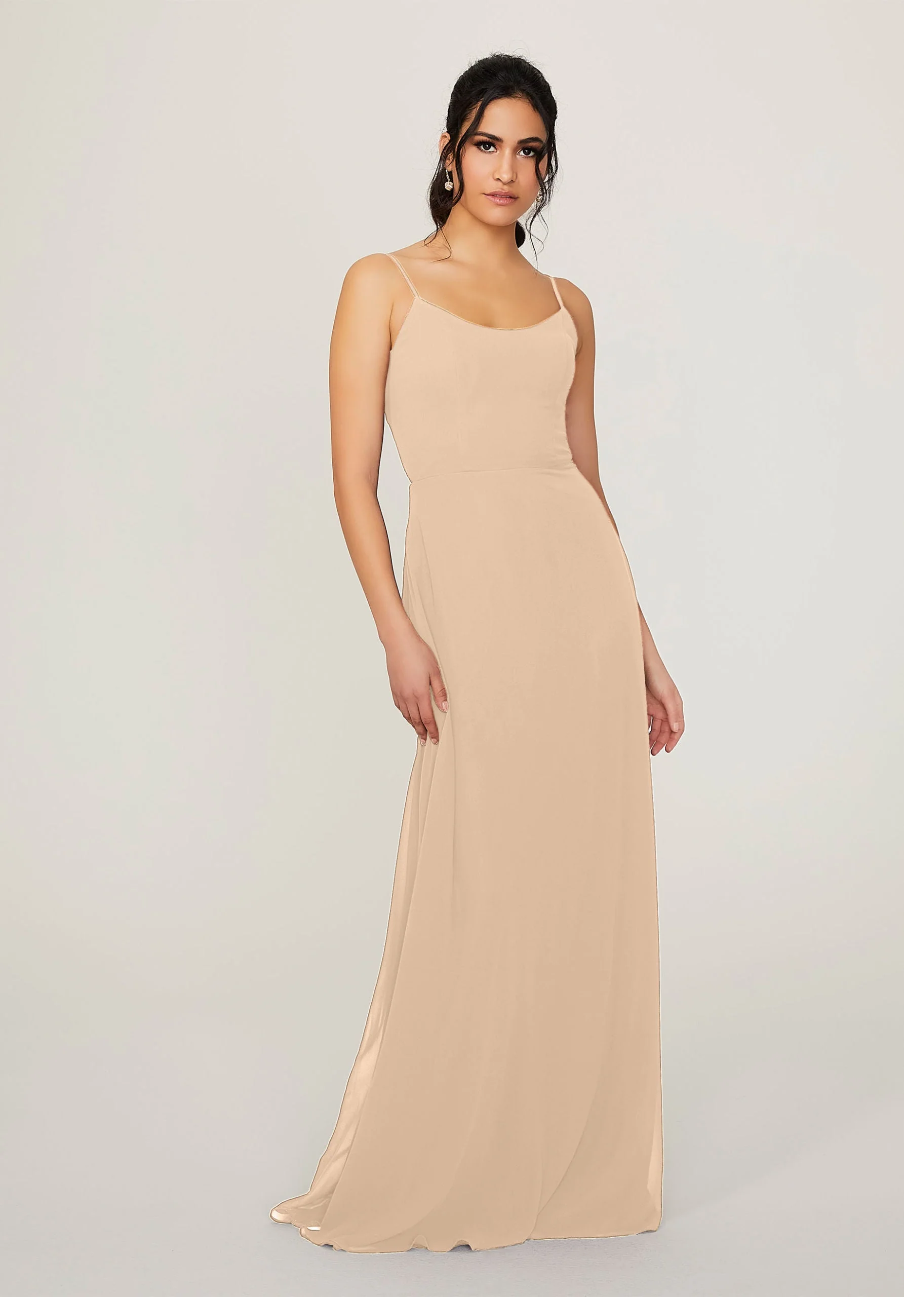 Scoop Neck Chiffon Bridesmaid Dress - Image 9