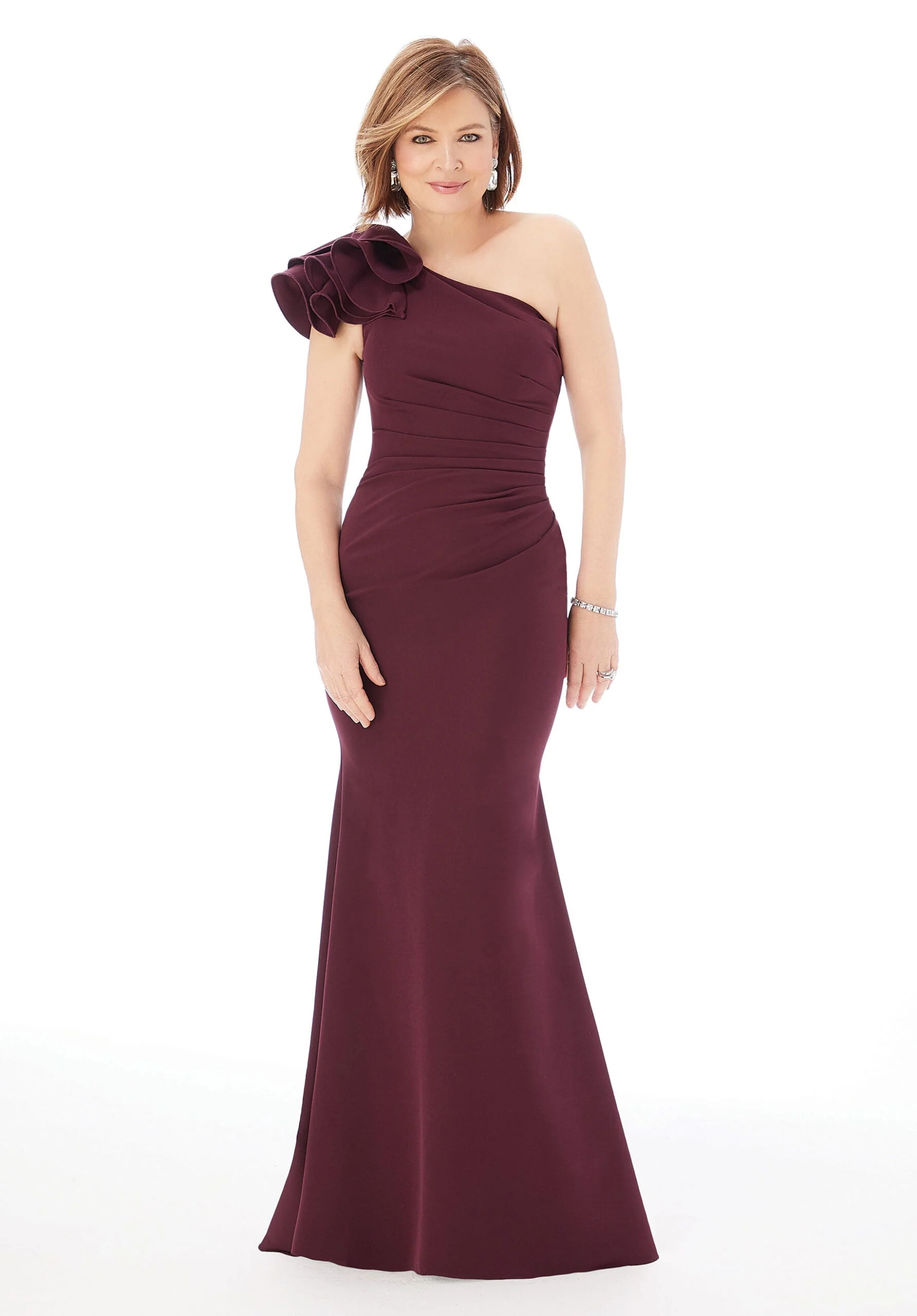 Sheath Evening Gown on Crepe - Image 7