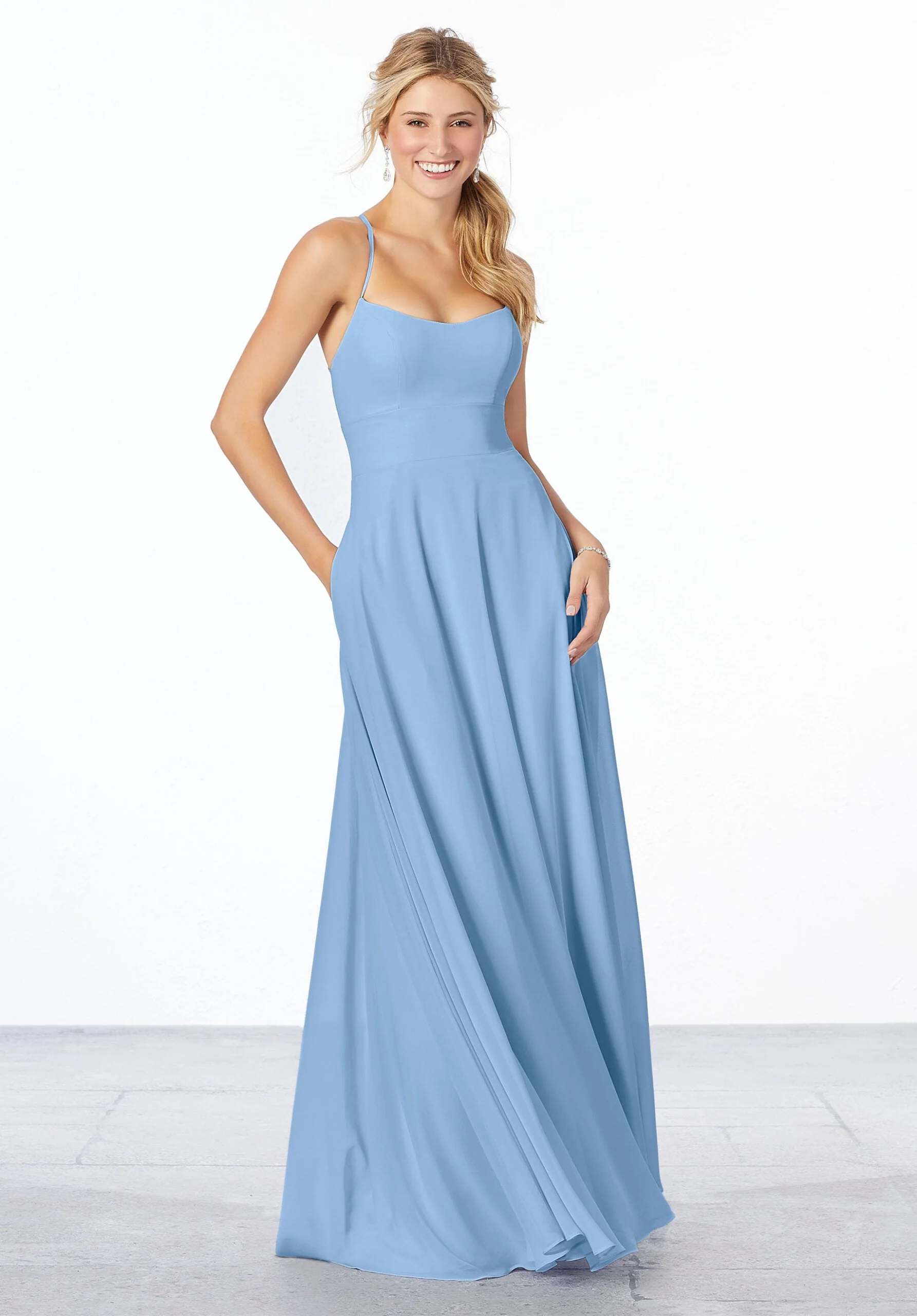 Simple Chiffon Bridesmaid Dress - Image 32