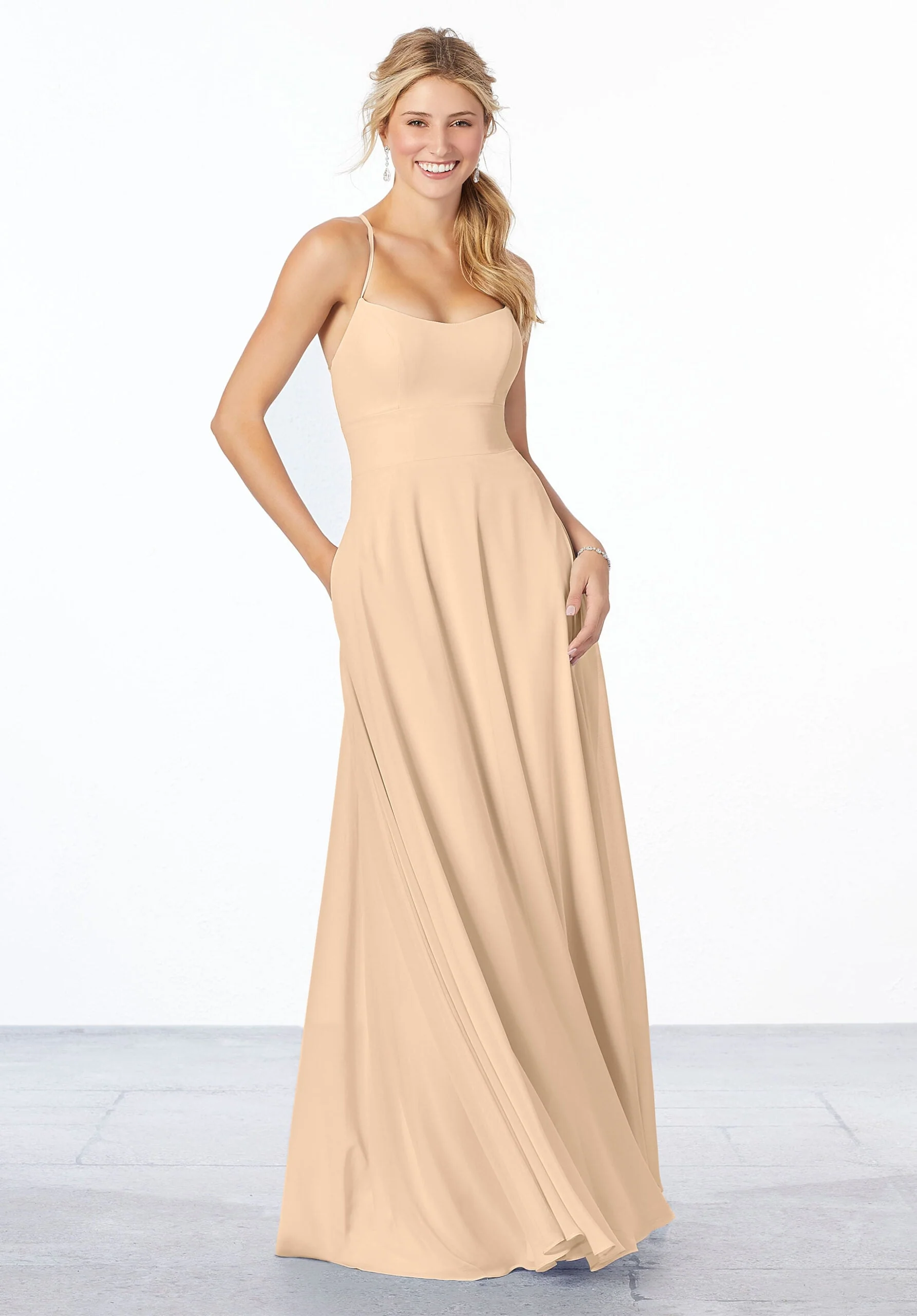 Simple Chiffon Bridesmaid Dress - Image 36