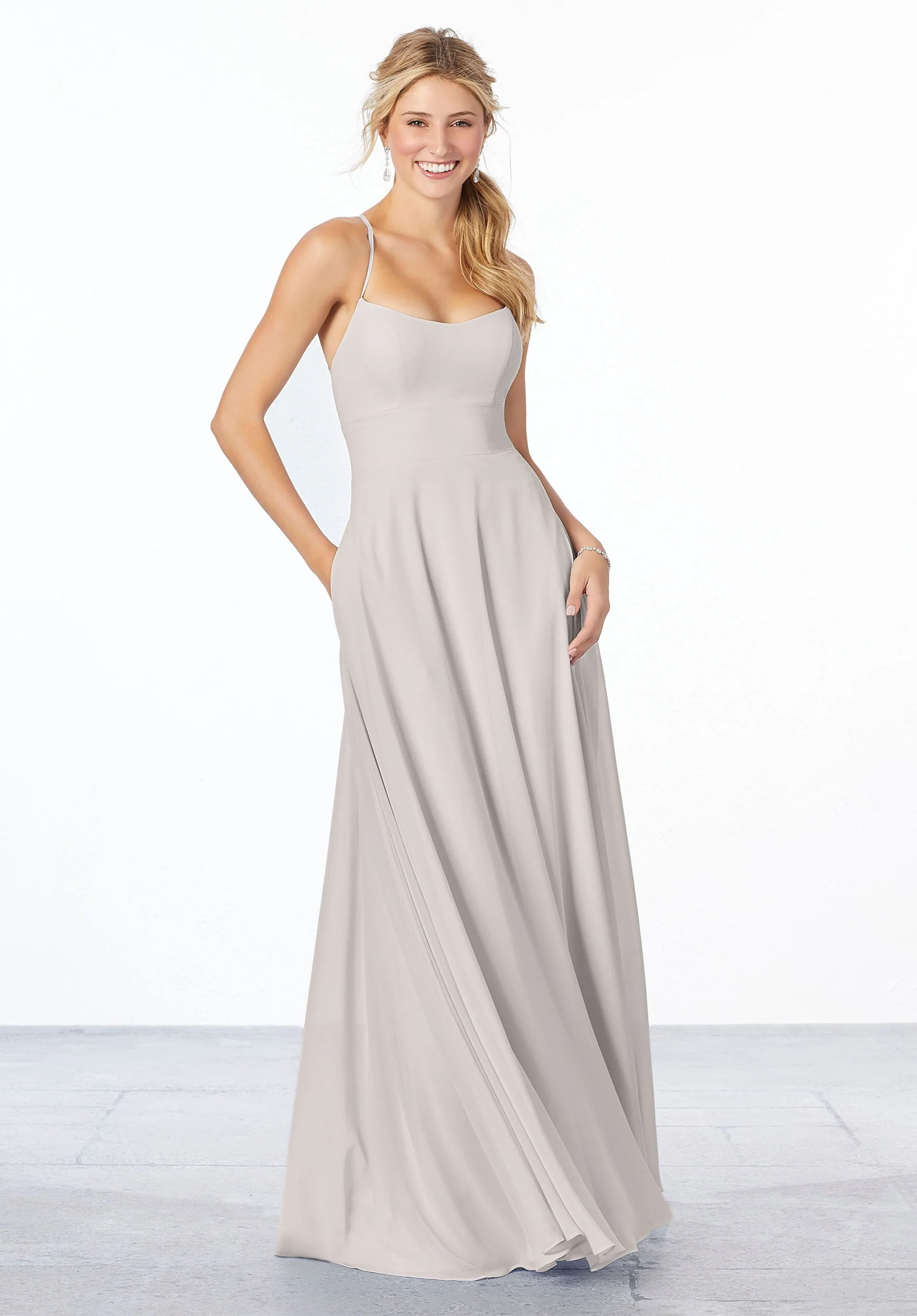 Simple Chiffon Bridesmaid Dress - Image 44