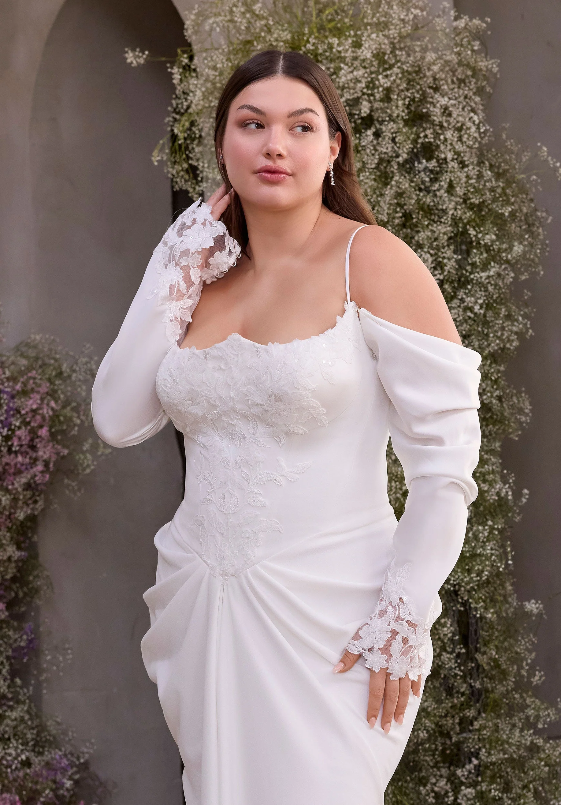 Slouchy Long Sleeves with Lace Cuff