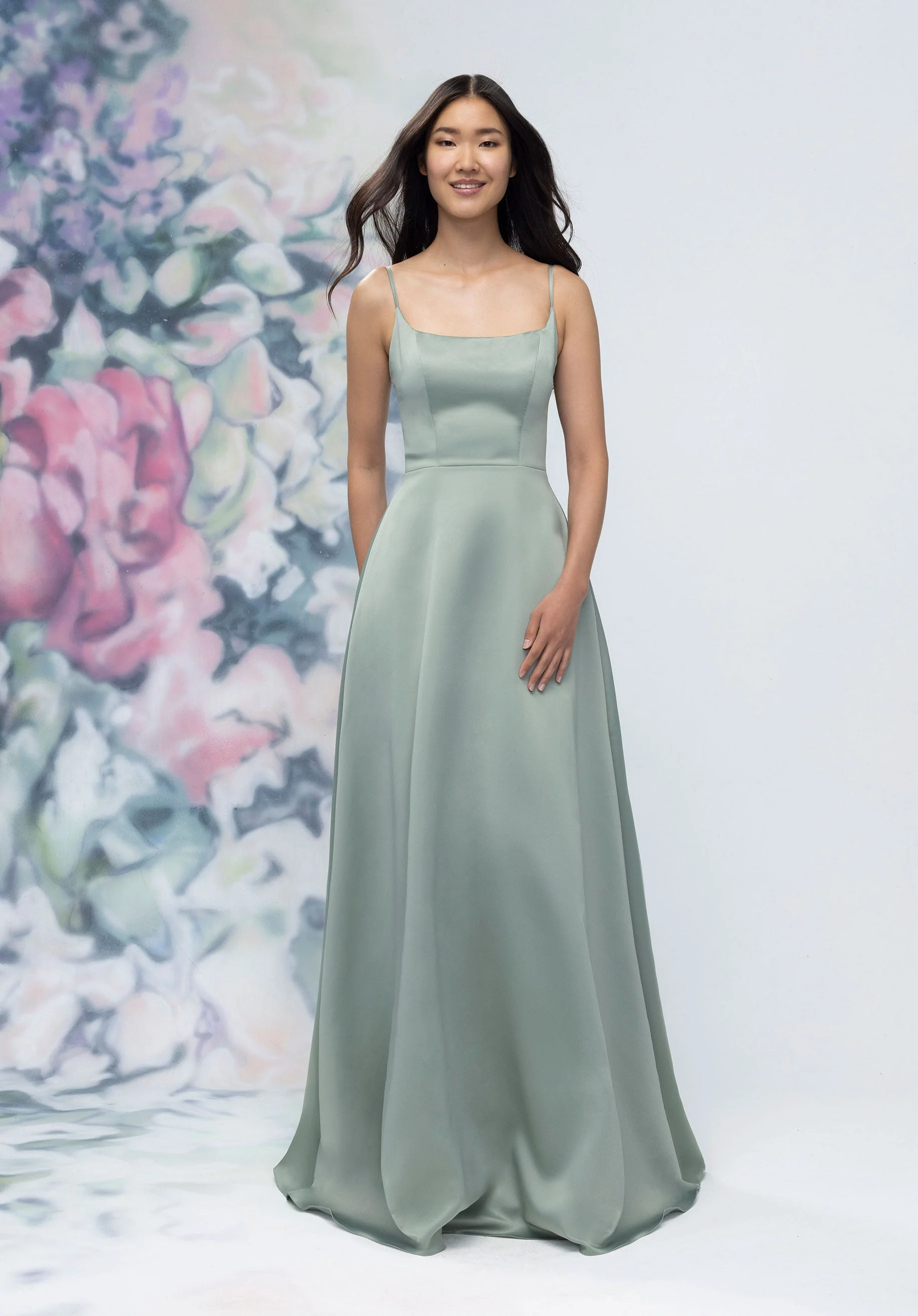 Soft Scoop Corset Back Satin A-Line Bridesmaid Dress