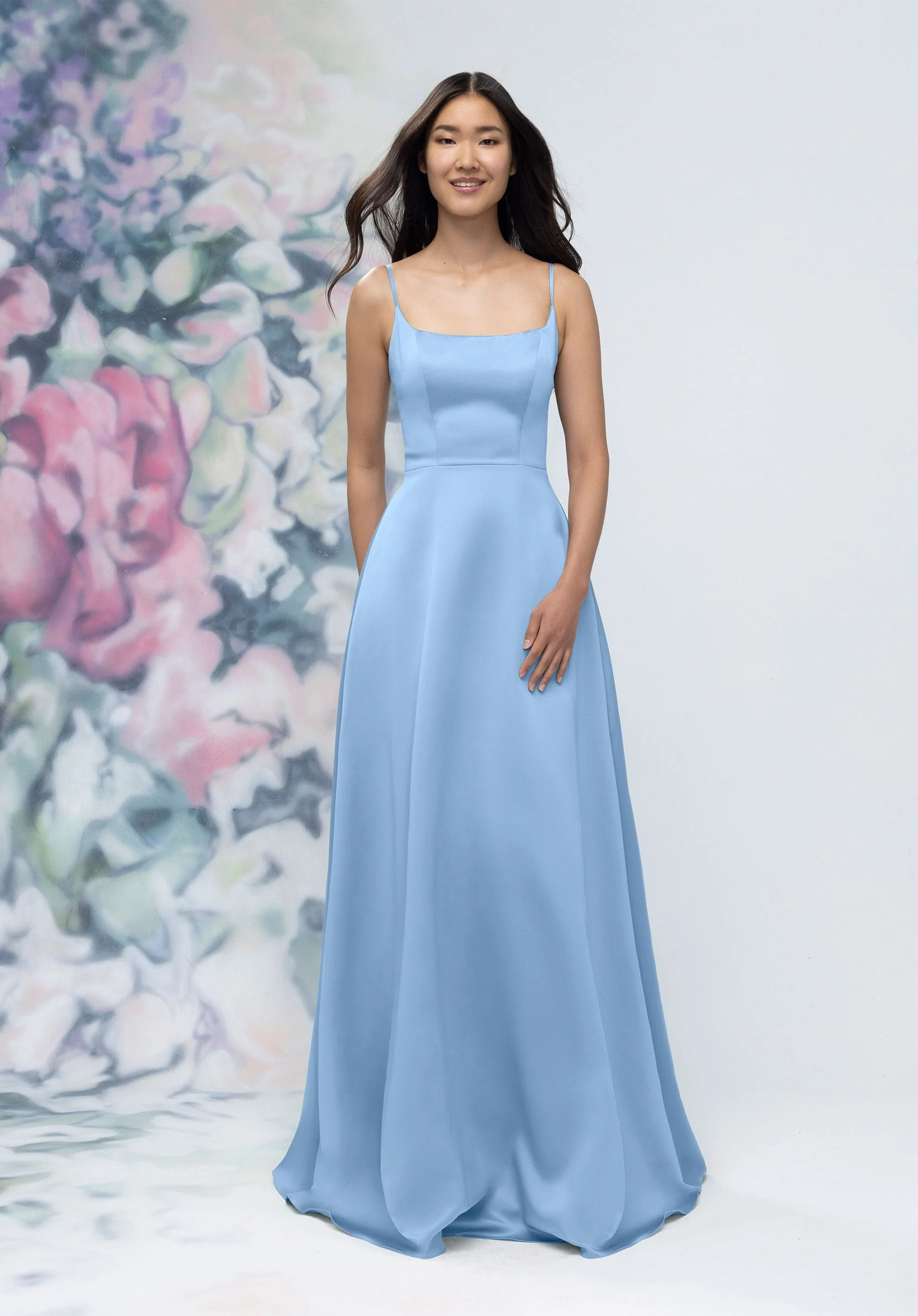 Soft Scoop Corset Back Satin A-Line Bridesmaid Dress - Image 17