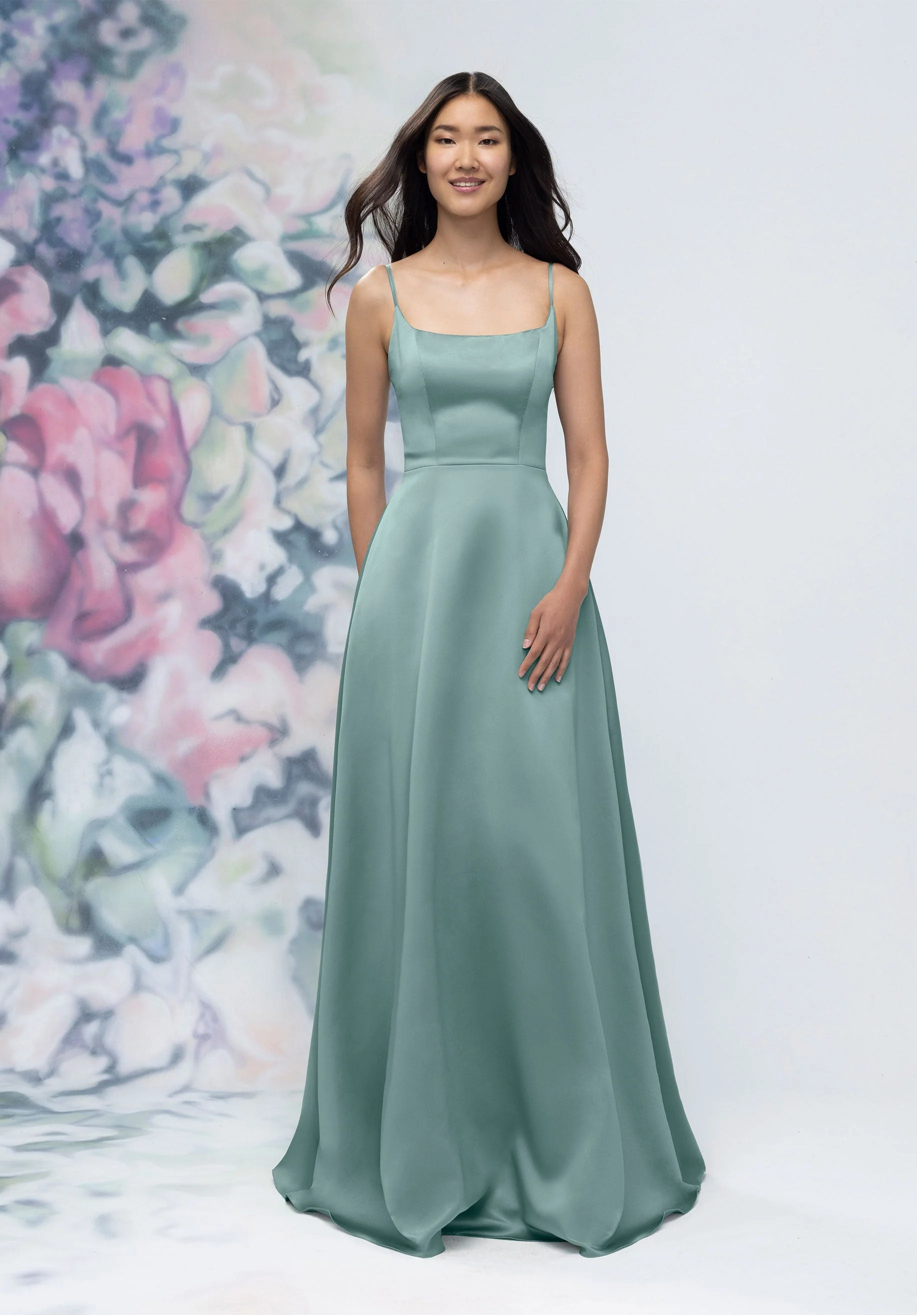 Soft Scoop Corset Back Satin A-Line Bridesmaid Dress - Image 18