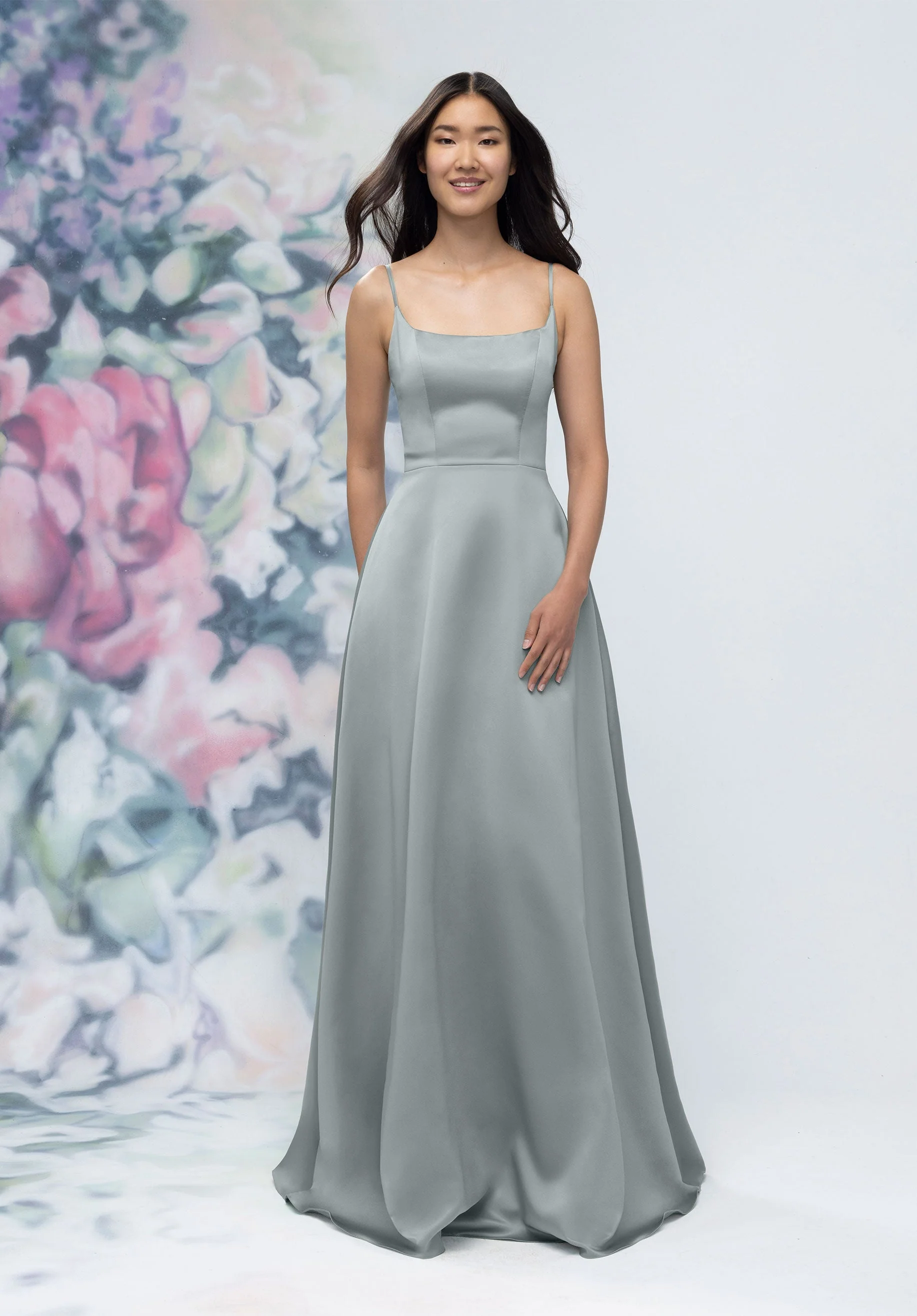 Soft Scoop Corset Back Satin A-Line Bridesmaid Dress - Image 21