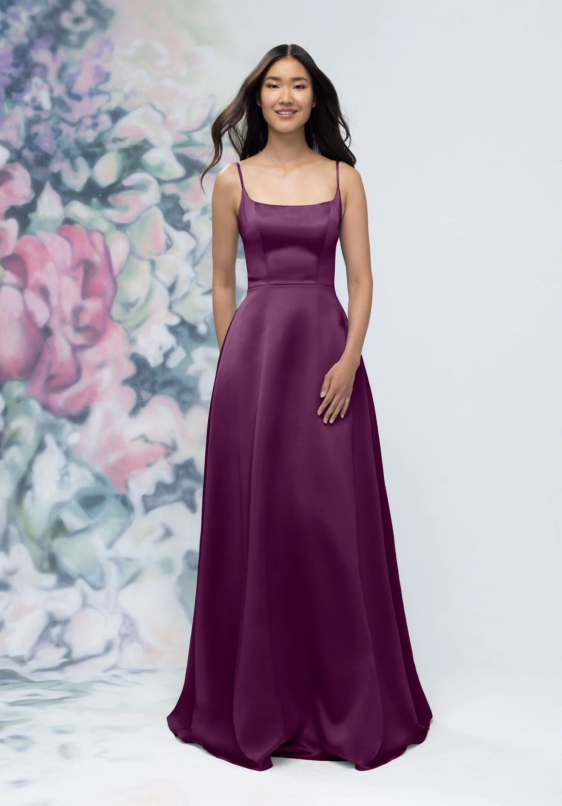 Soft Scoop Corset Back Satin A-Line Bridesmaid Dress - Image 23