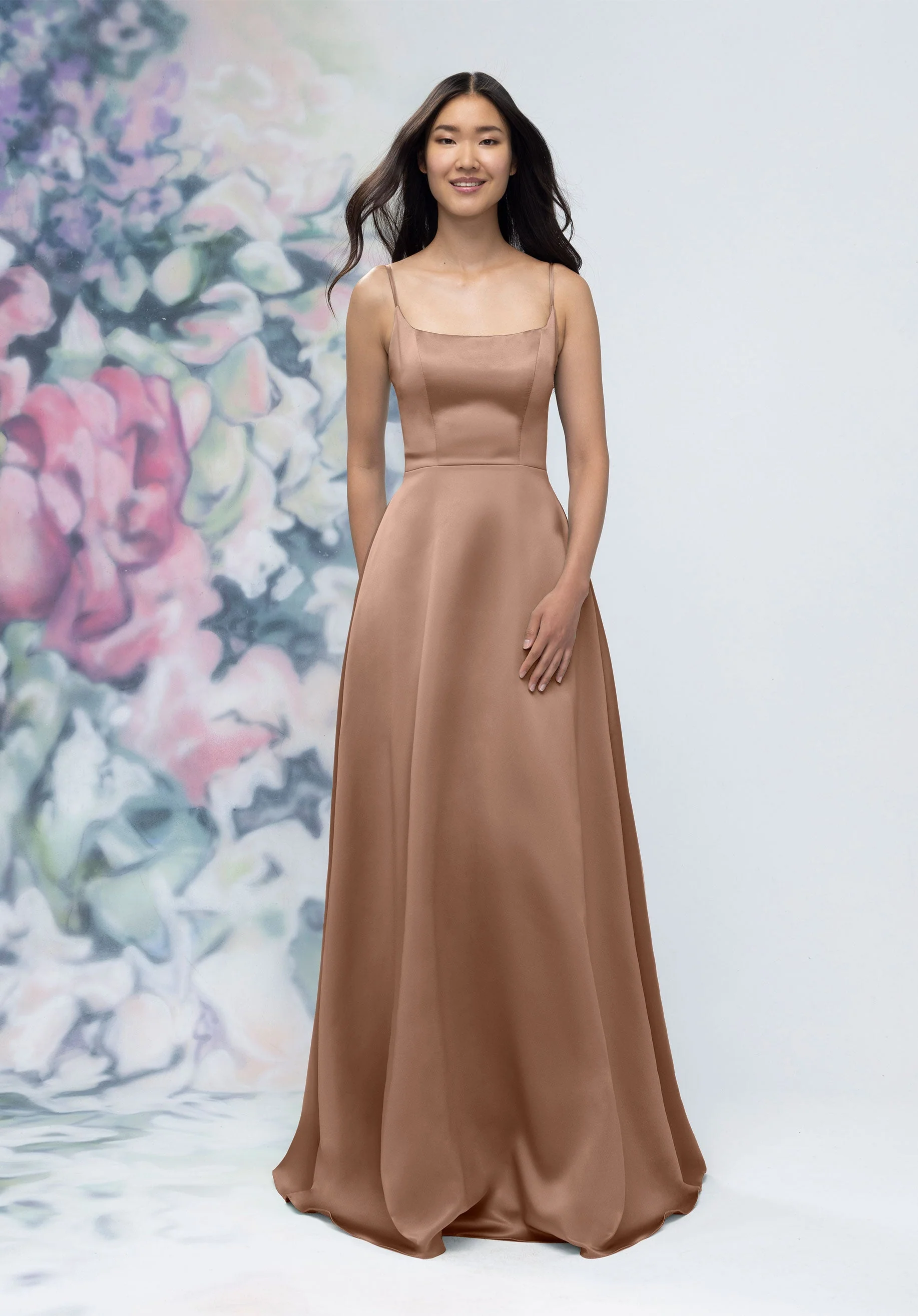 Soft Scoop Corset Back Satin A-Line Bridesmaid Dress - Image 25