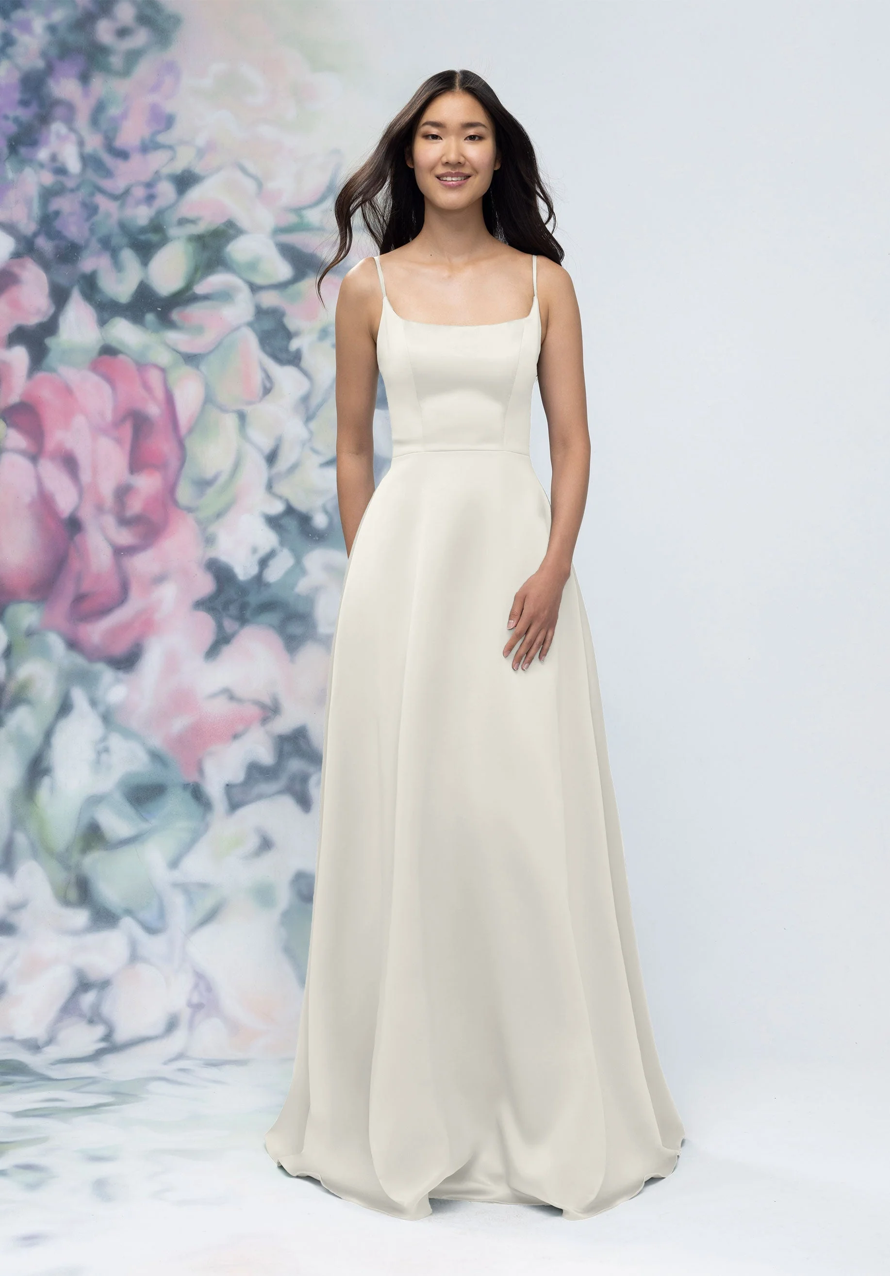 Soft Scoop Corset Back Satin A-Line Bridesmaid Dress - Image 28