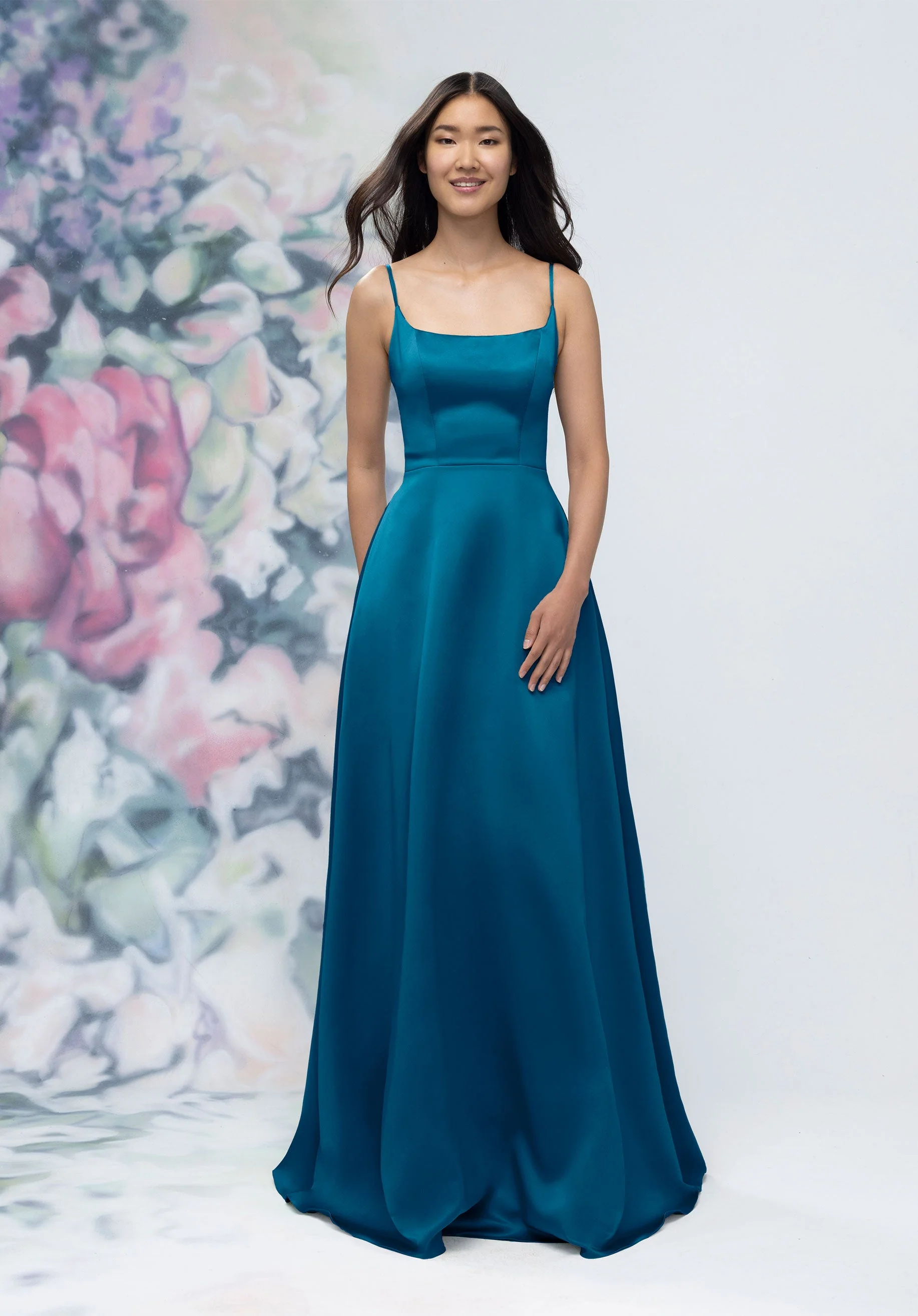 Soft Scoop Corset Back Satin A-Line Bridesmaid Dress - Image 30