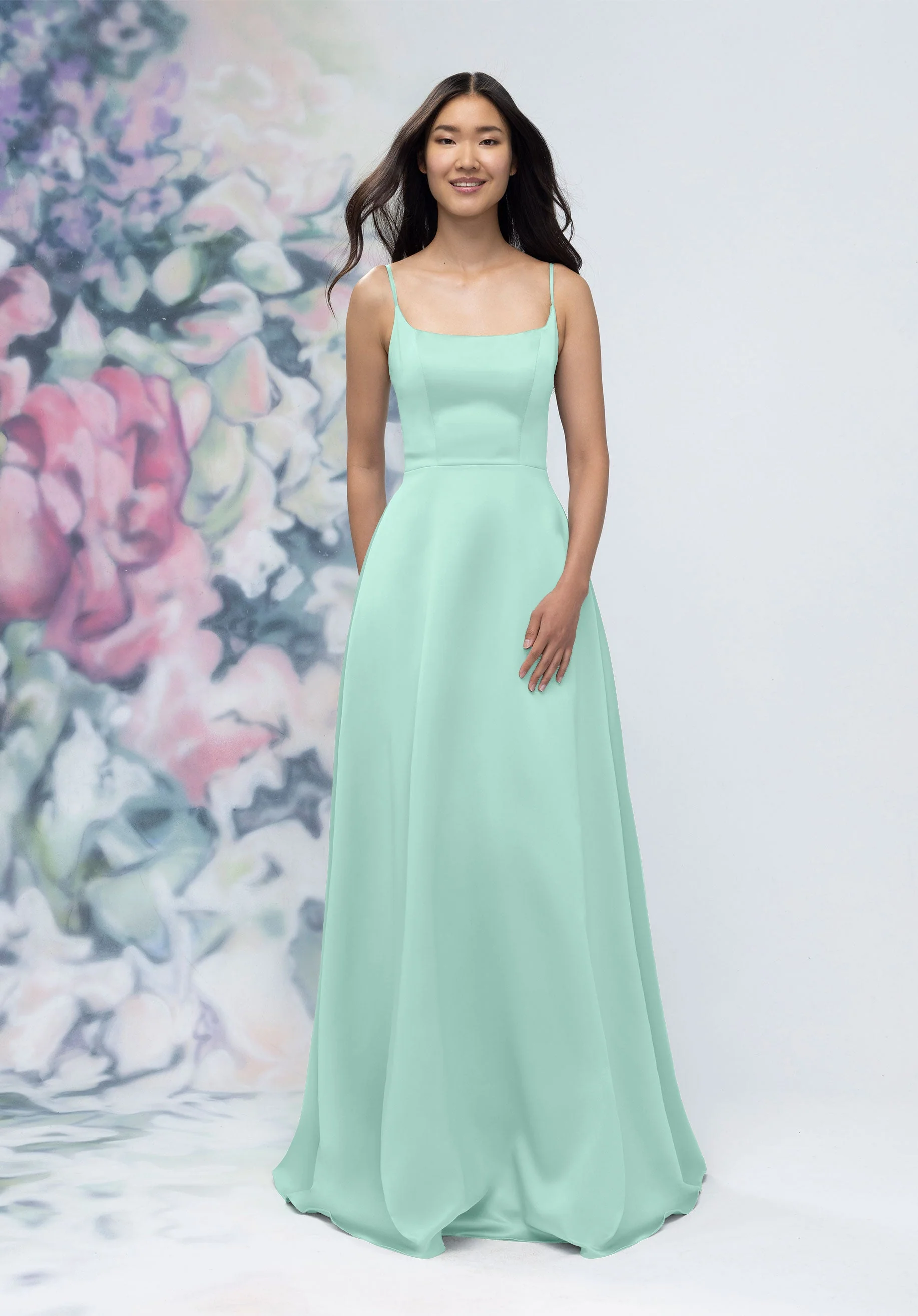 Soft Scoop Corset Back Satin A-Line Bridesmaid Dress - Image 31
