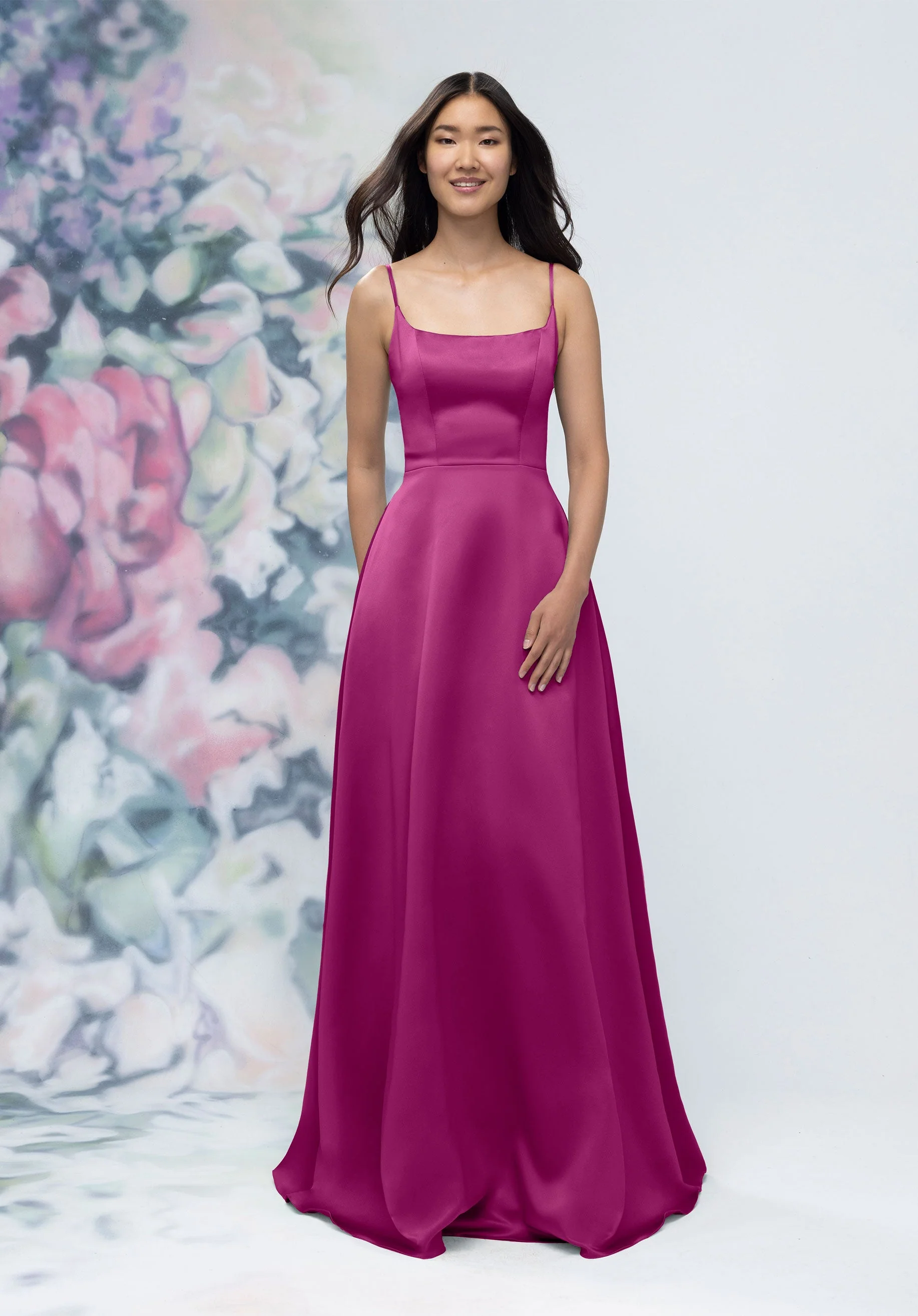 Soft Scoop Corset Back Satin A-Line Bridesmaid Dress - Image 33