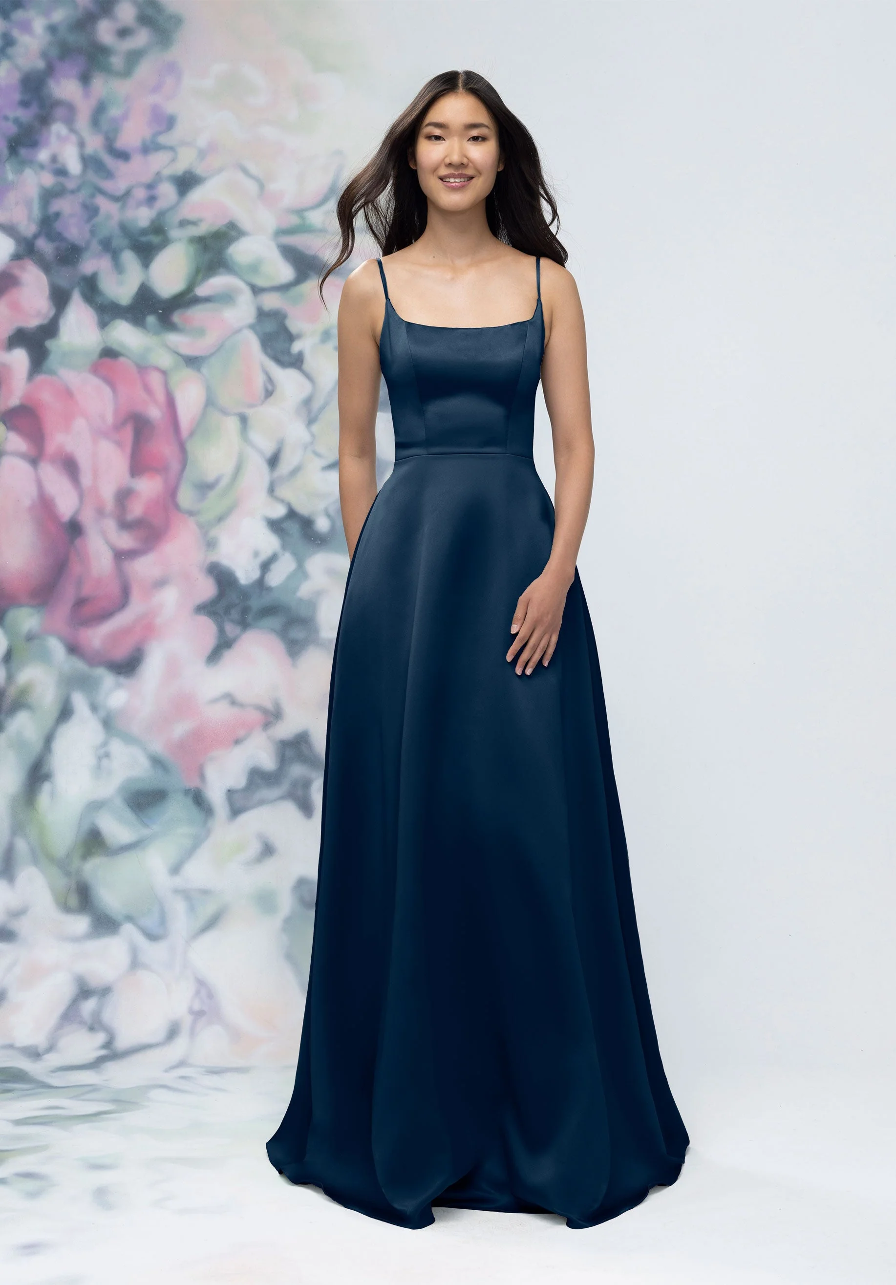 Soft Scoop Corset Back Satin A-Line Bridesmaid Dress - Image 34