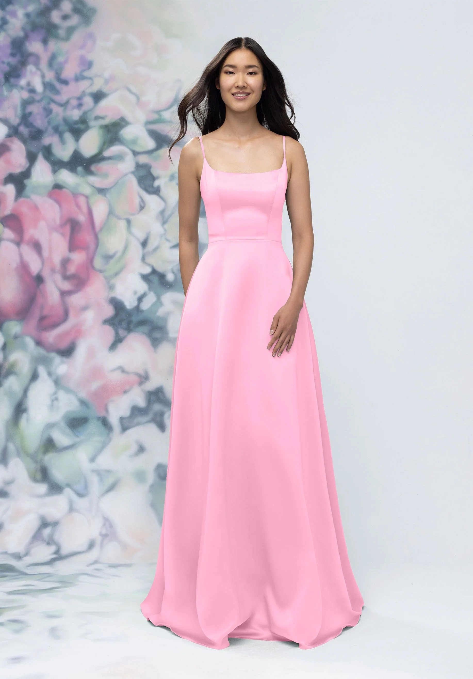 Soft Scoop Corset Back Satin A-Line Bridesmaid Dress - Image 36