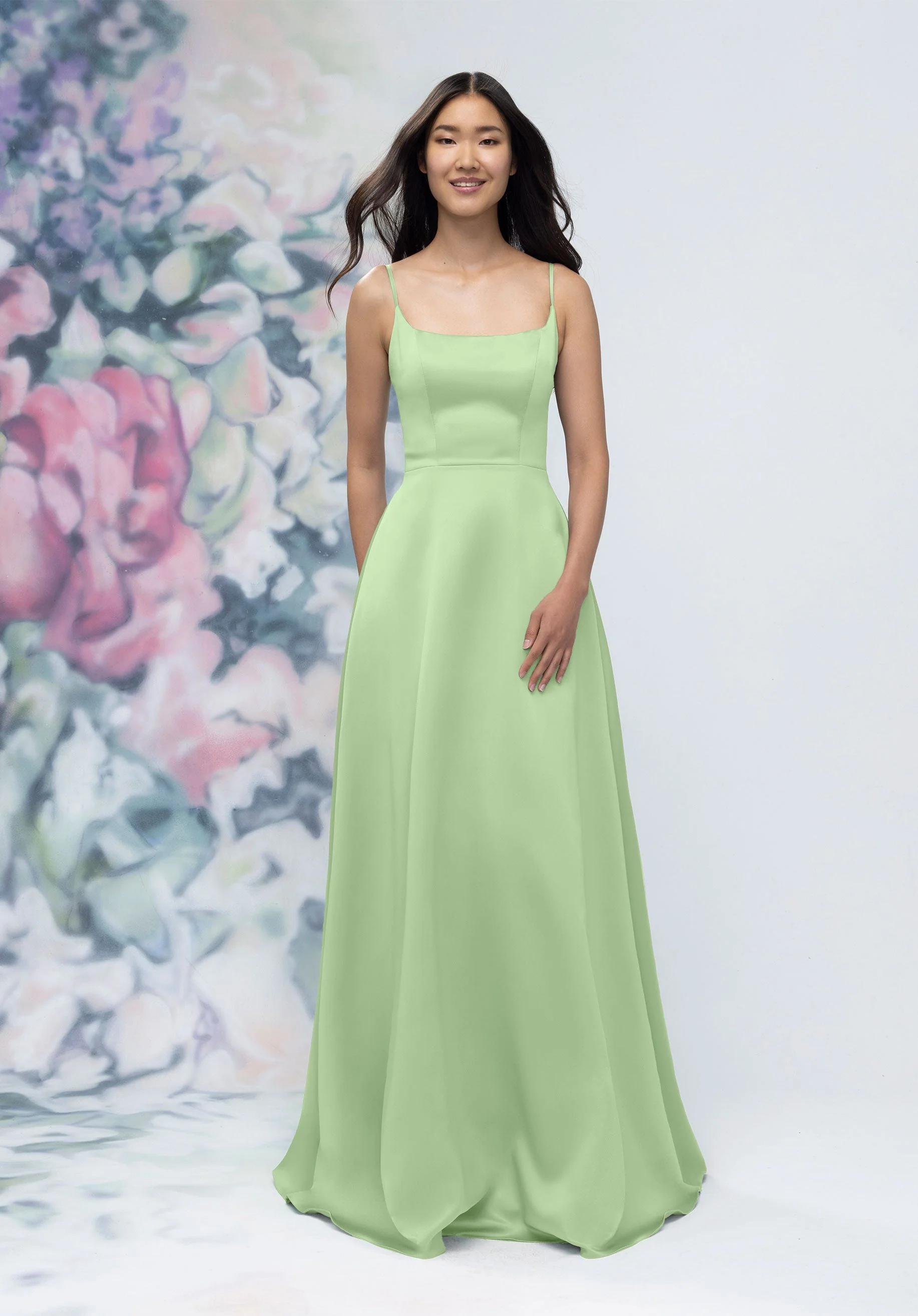 Soft Scoop Corset Back Satin A-Line Bridesmaid Dress - Image 39