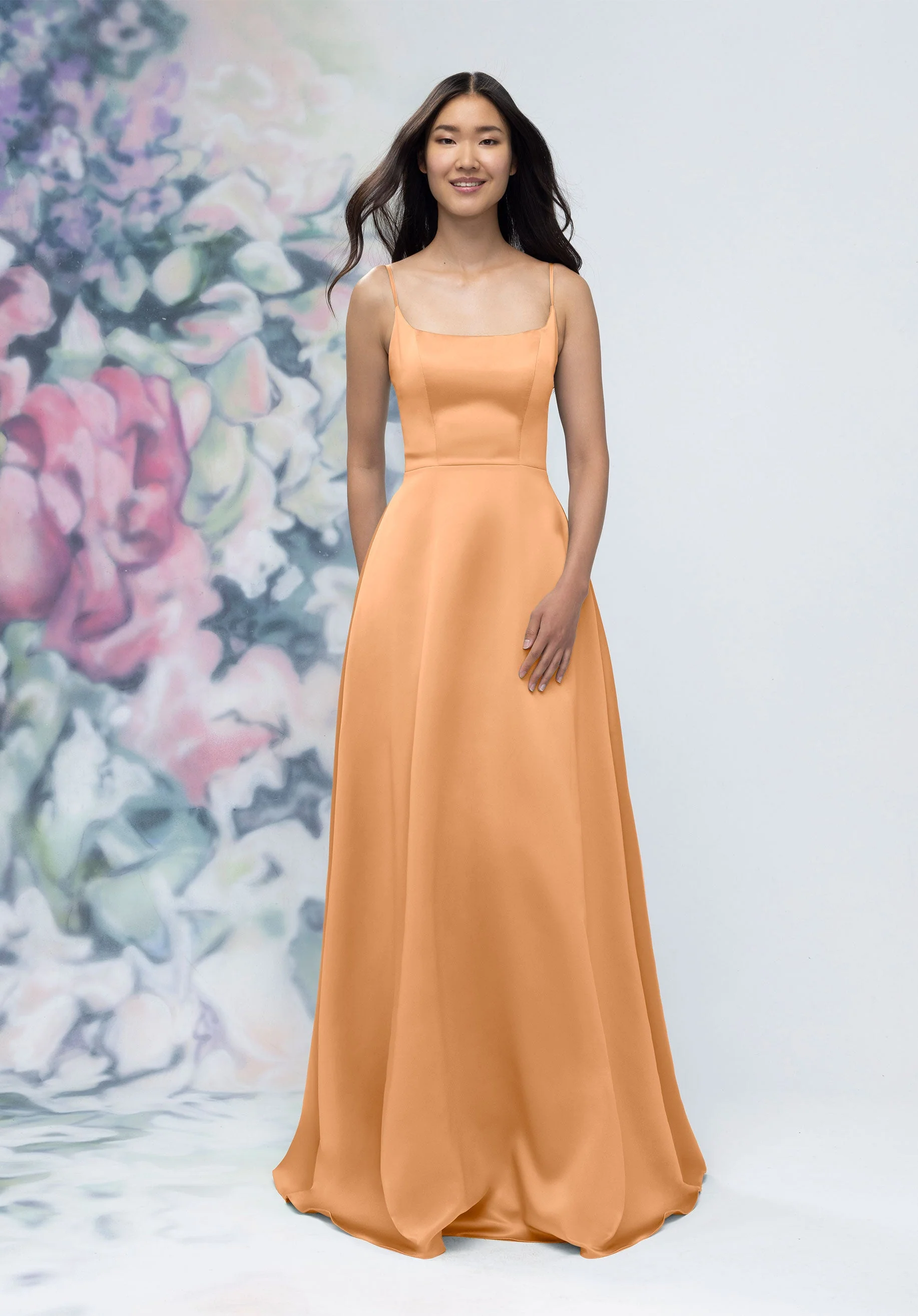 Soft Scoop Corset Back Satin A-Line Bridesmaid Dress - Image 46