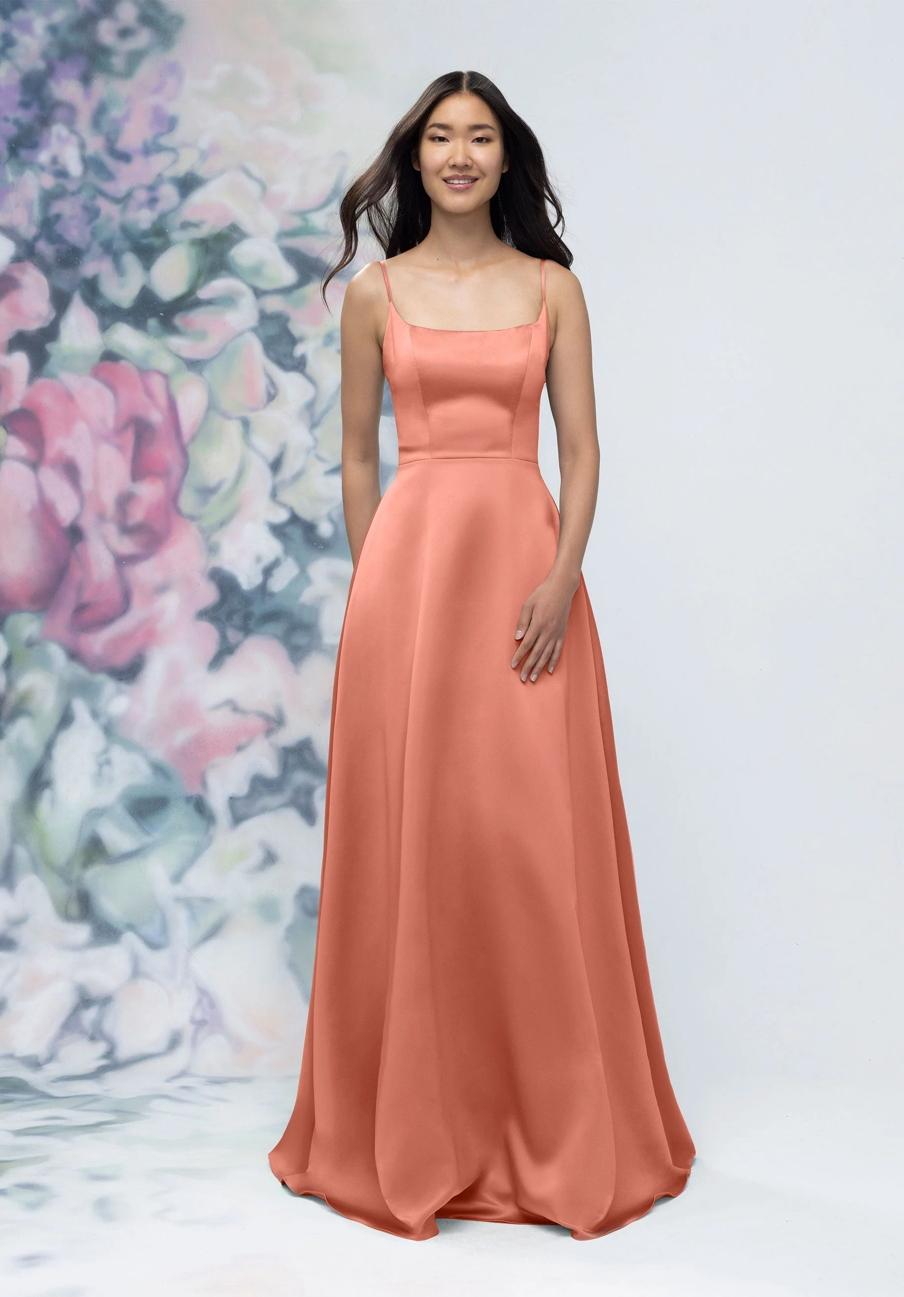 Soft Scoop Corset Back Satin A-Line Bridesmaid Dress - Image 47