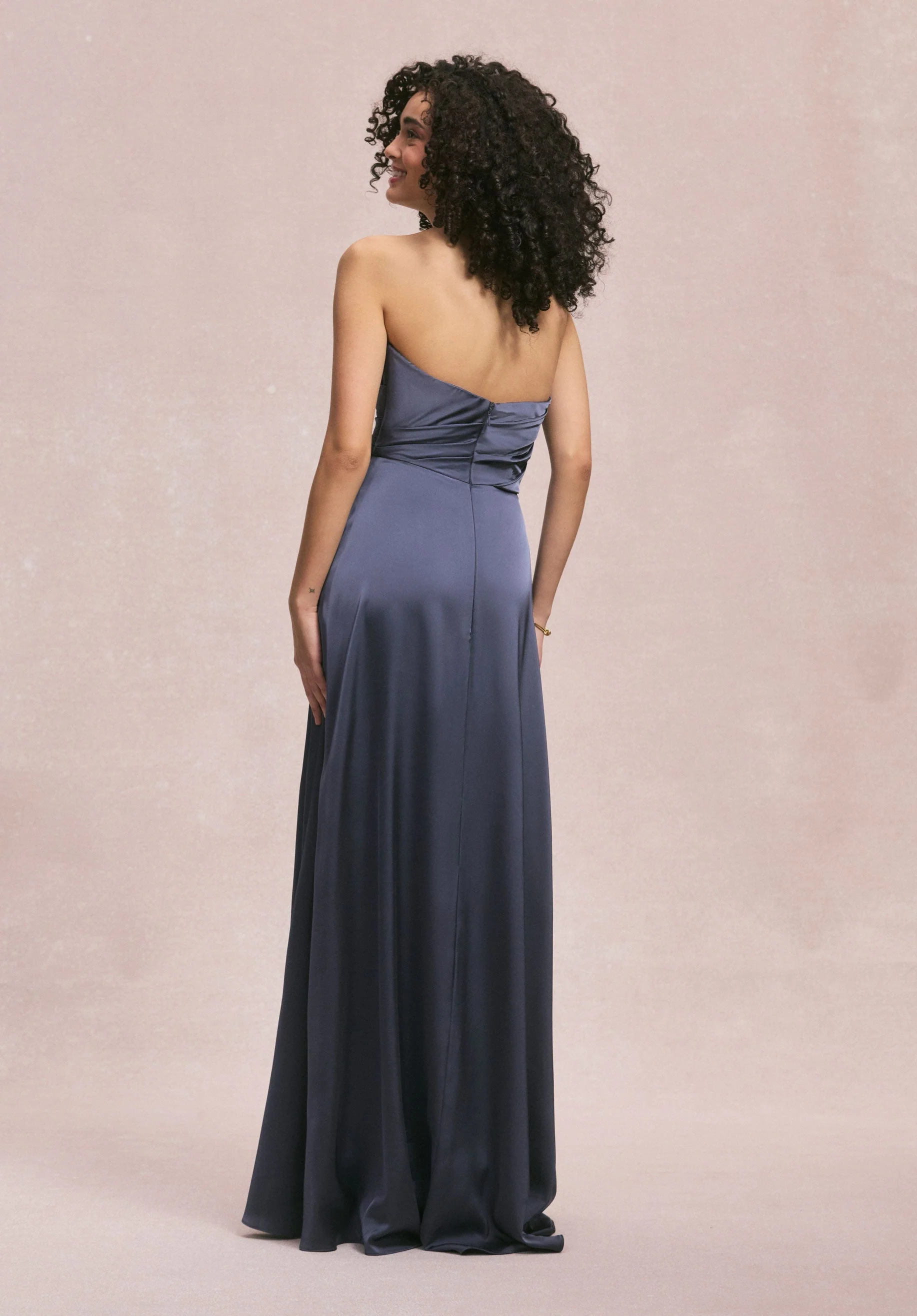 Soft Scoop Luxe Satin Bridesmaid Dress with Pockets - Image 6