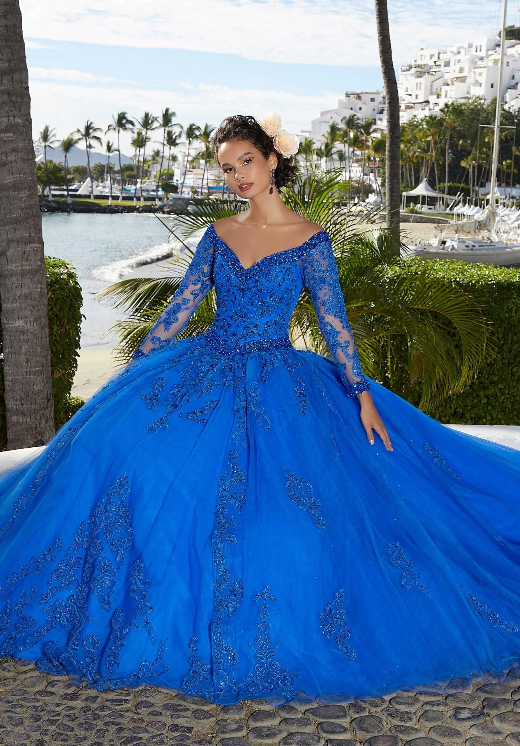 Sparkle Tulle Quinceañera Dress with Crystal Beaded Trim - Image 4