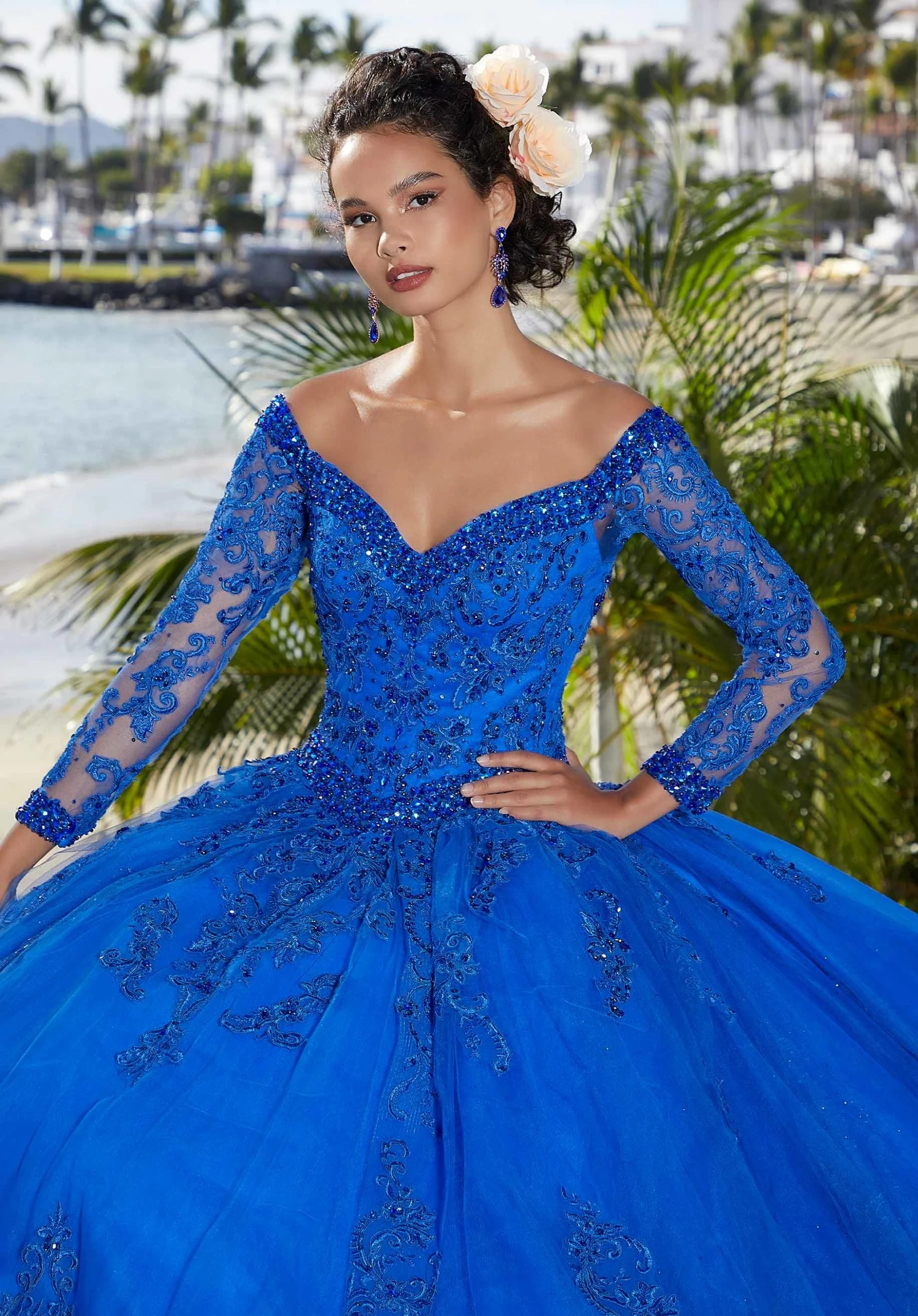 Sparkle Tulle Quinceañera Dress with Crystal Beaded Trim - Image 5