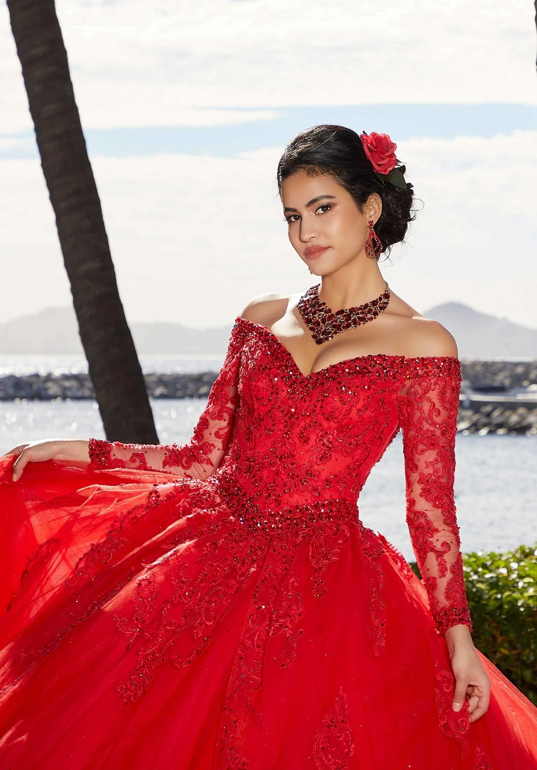 Sparkle Tulle Quinceañera Dress with Crystal Beaded Trim - Image 7