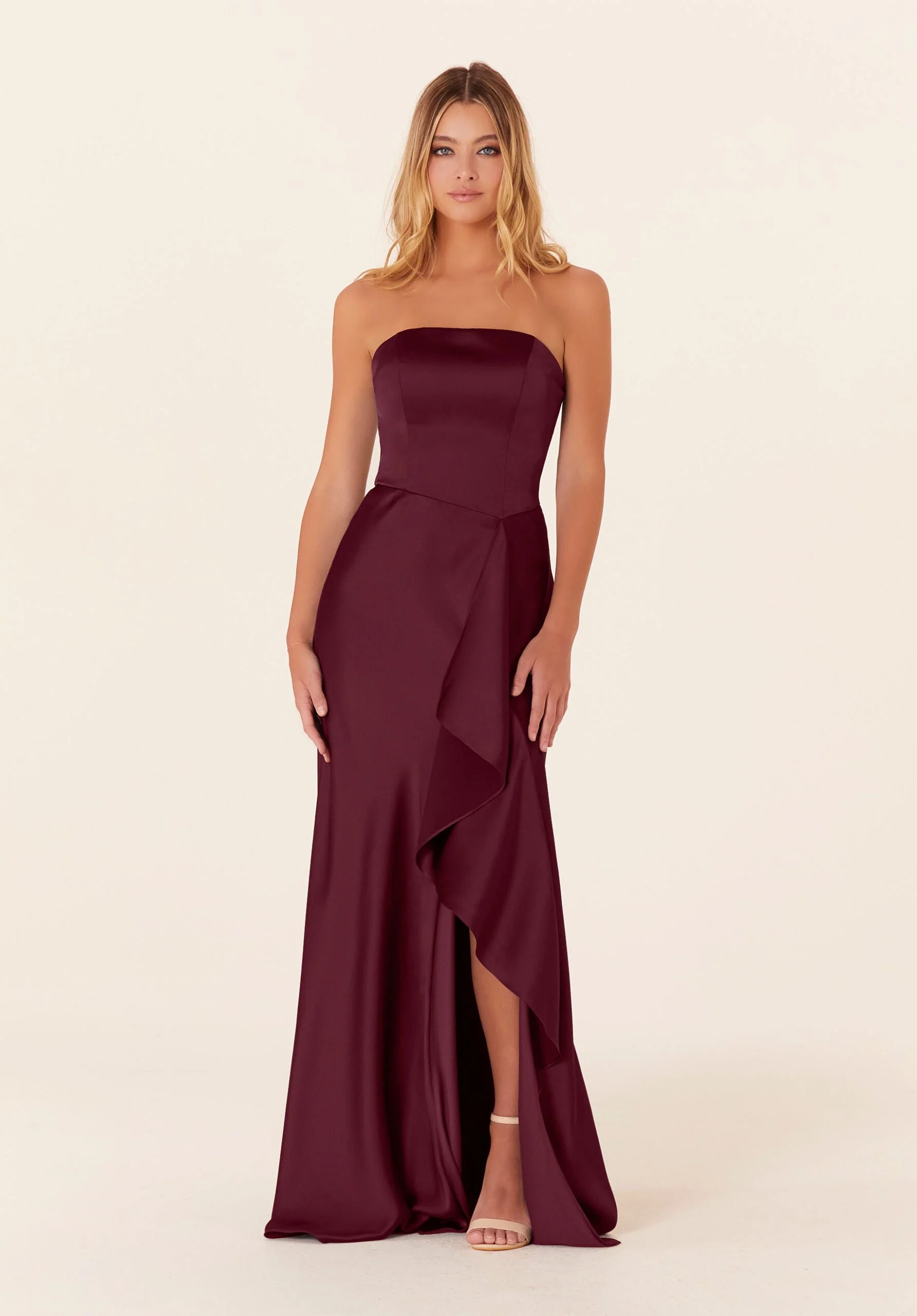 Strapless Luxe Satin Bridesmaid Dress - Image 15