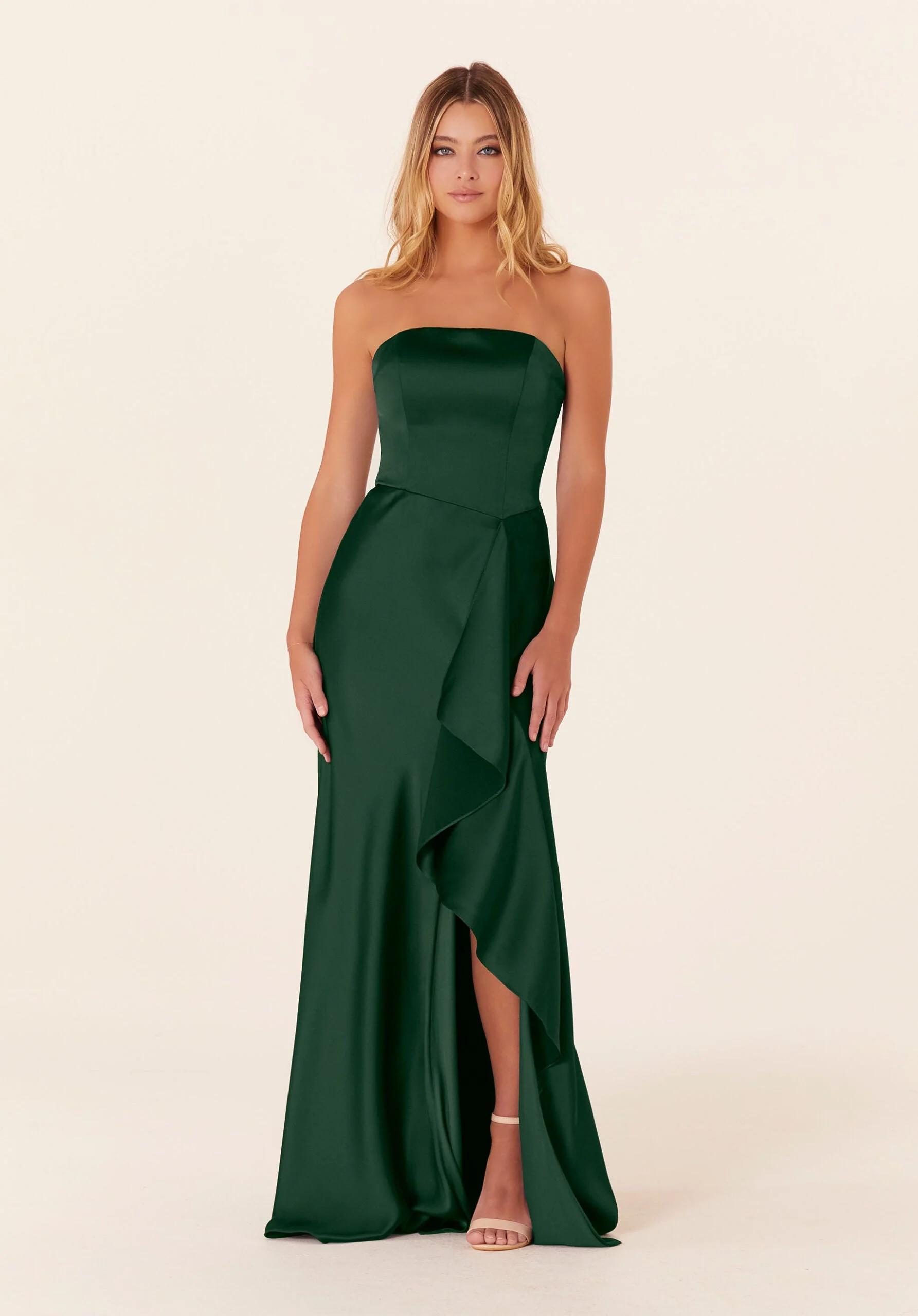 Strapless Luxe Satin Bridesmaid Dress - Image 17