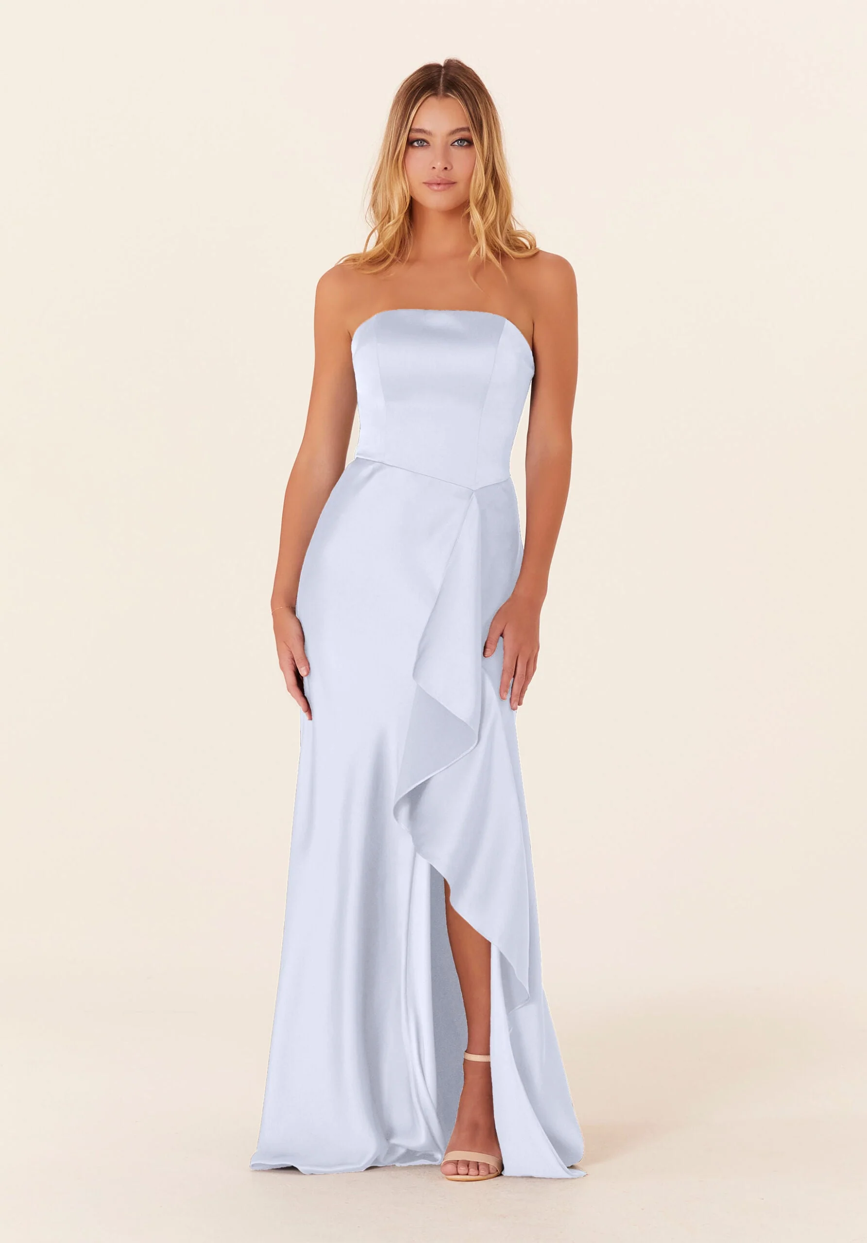 Strapless Luxe Satin Bridesmaid Dress - Image 5