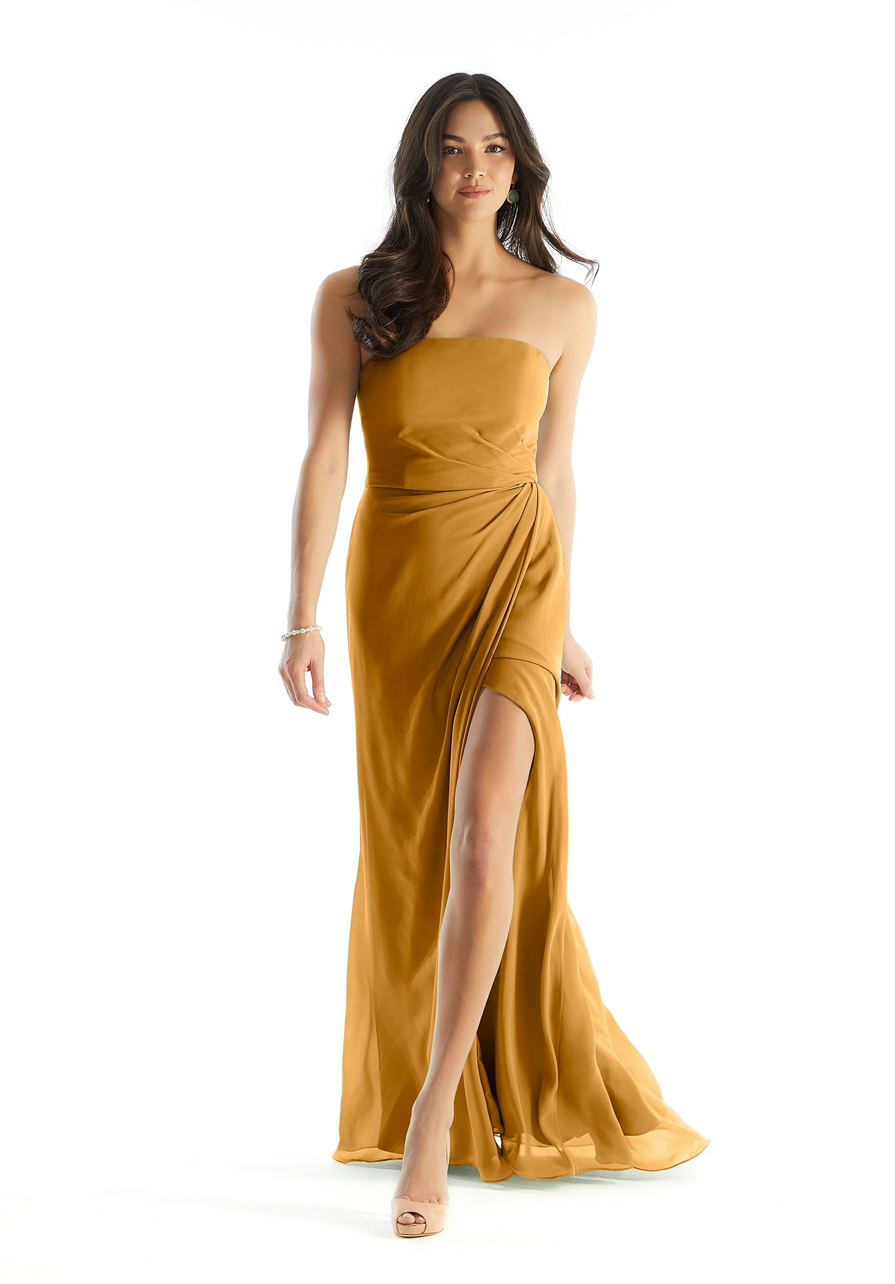 Strapless Sheath Chiffon Bridesmaid Dress - Image 31